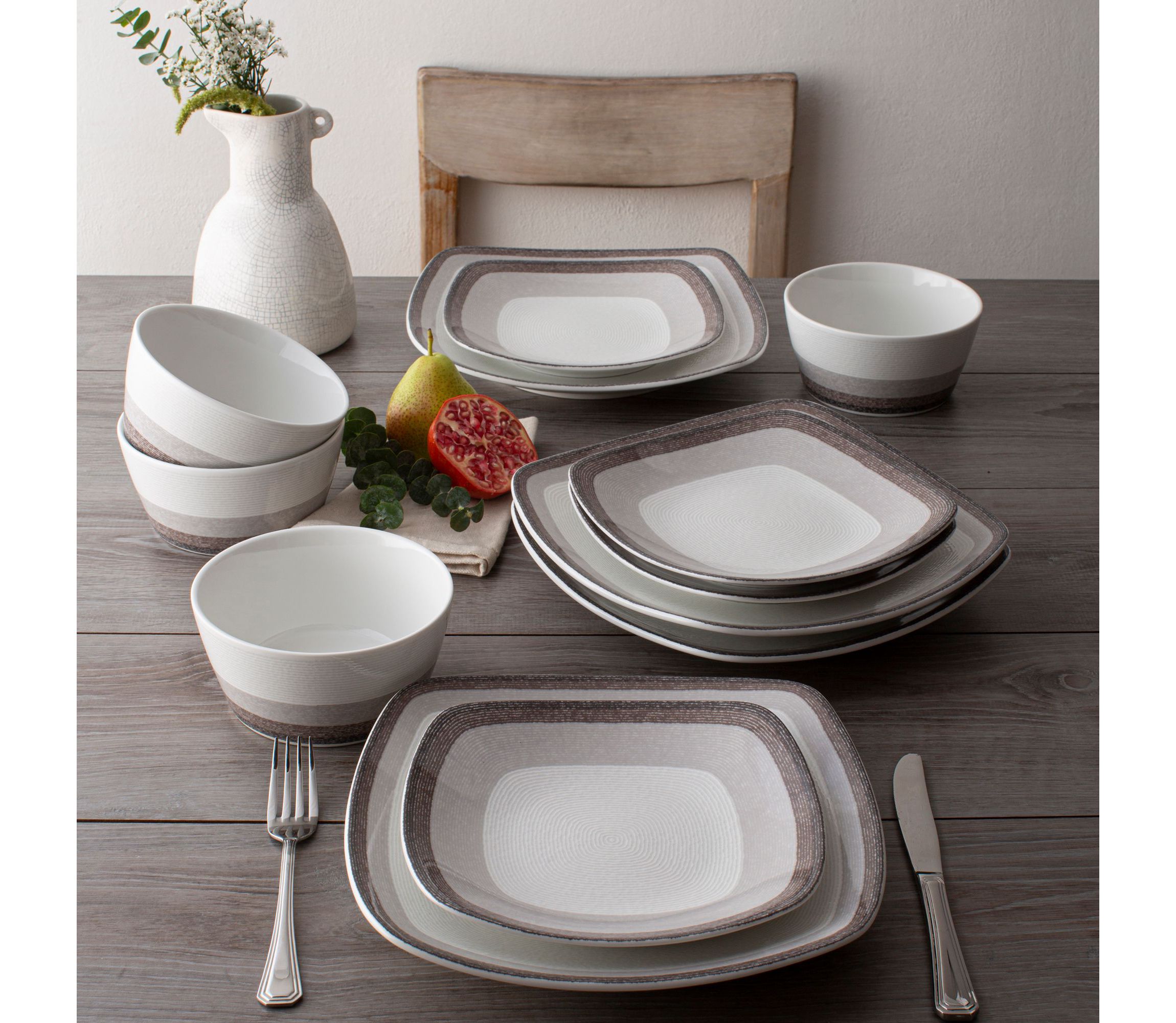 Colorscapes Layers Set Of 4 Square Salad Plates, 8-1/4"