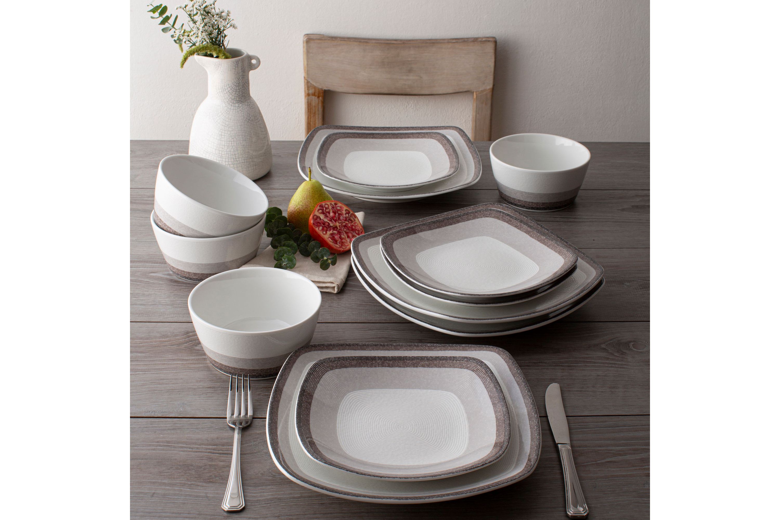 Colorscapes Layers Set Of 4 Square Salad Plates, 8-1/4"