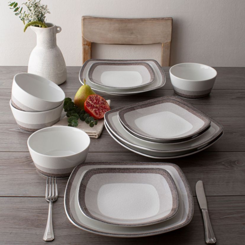 Colorscapes Layers Set Of 4 Square Salad Plates, 8-1/4"