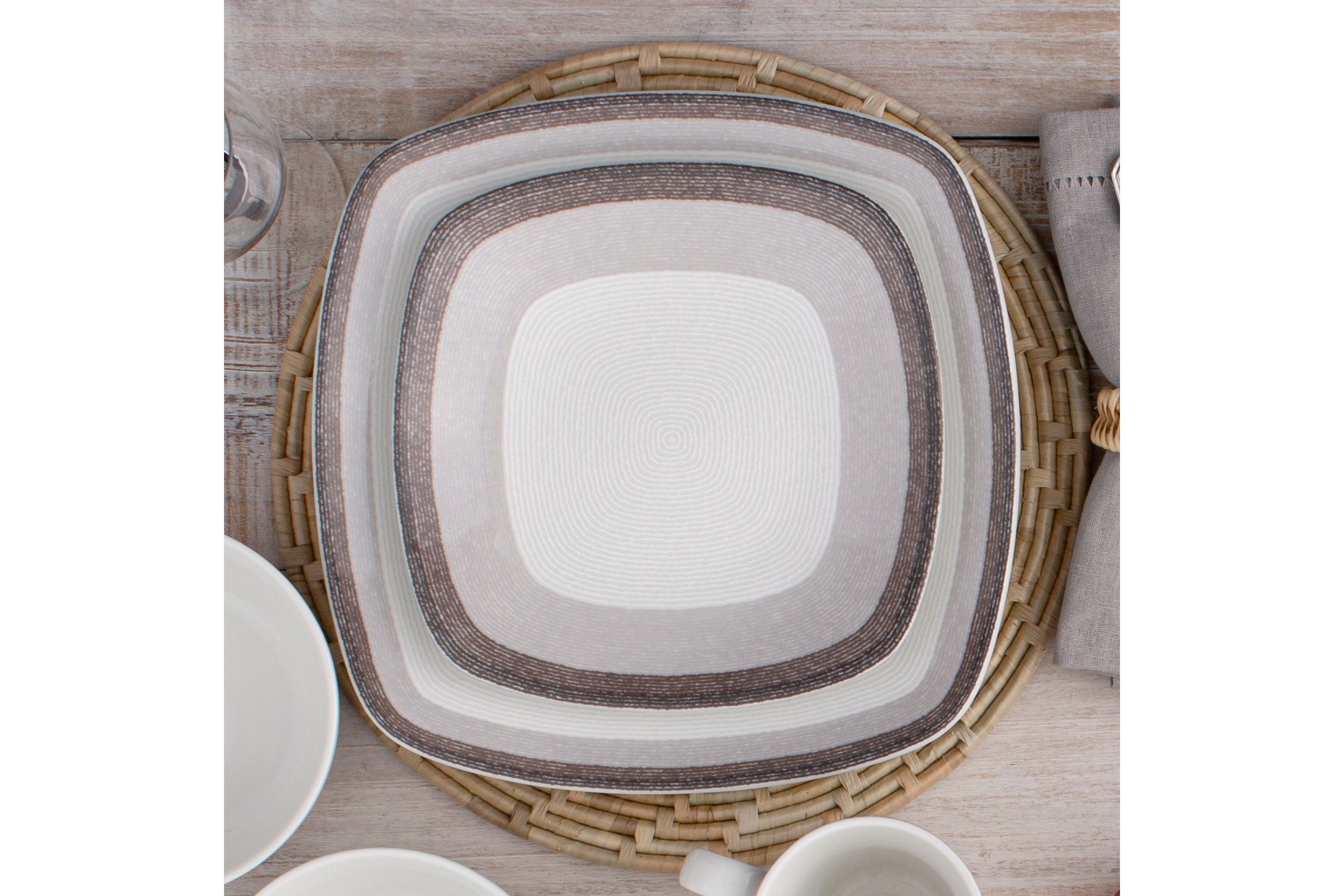 Colorscapes Layers Set Of 4 Square Salad Plates, 8-1/4"