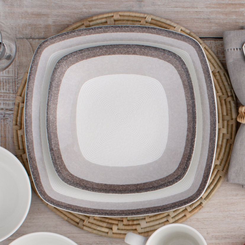 Colorscapes Layers Set Of 4 Square Salad Plates, 8-1/4"