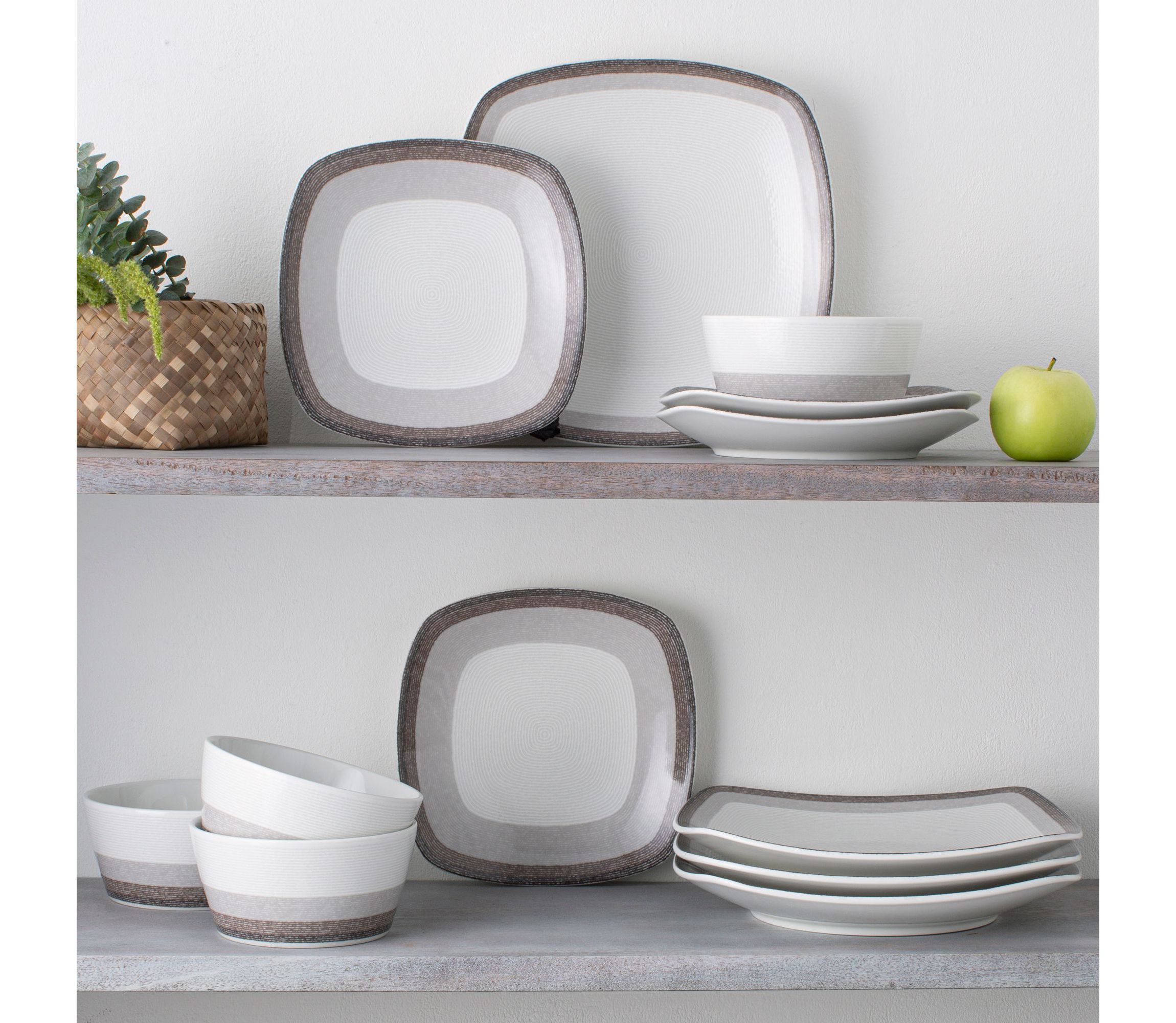 Colorscapes Layers Set Of 4 Square Salad Plates, 8-1/4"