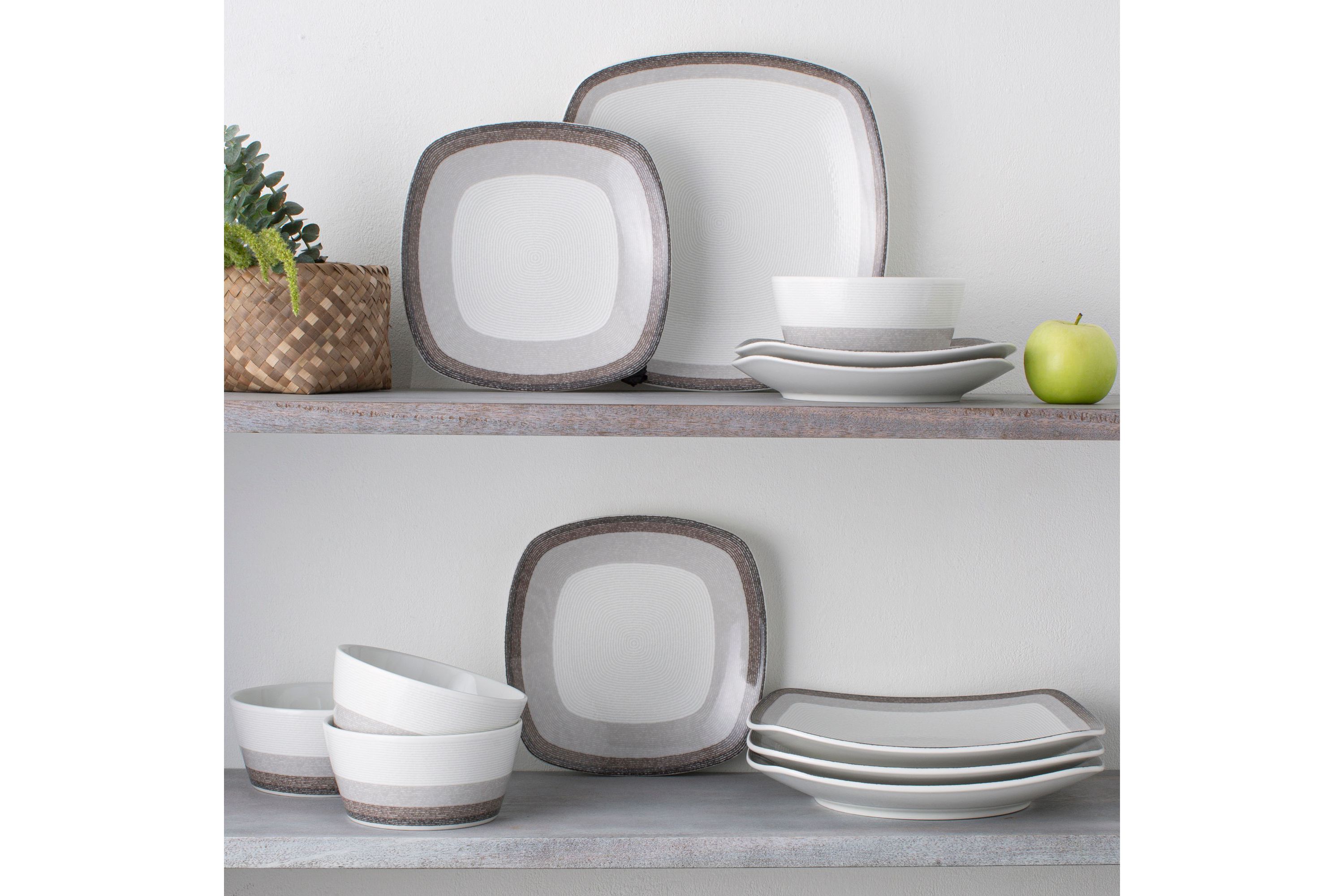 Colorscapes Layers Set Of 4 Square Salad Plates, 8-1/4"