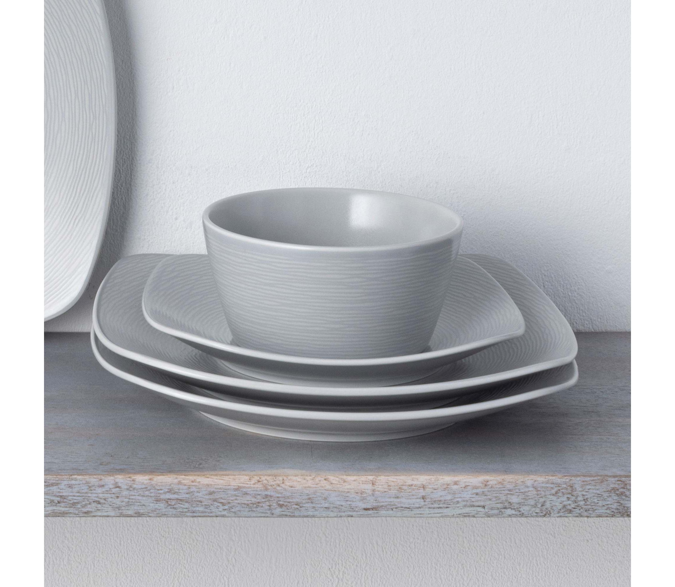 Colorscapes Set Of 4 Square Dinner Plates, 10-3/4"