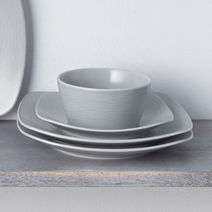 Colorscapes Set Of 4 Square Dinner Plates, 10-3/4"
