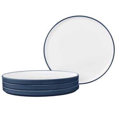 Noritake Colortex Stone Set Of 4 Stax Salad Plates, 7-1/2", Blue