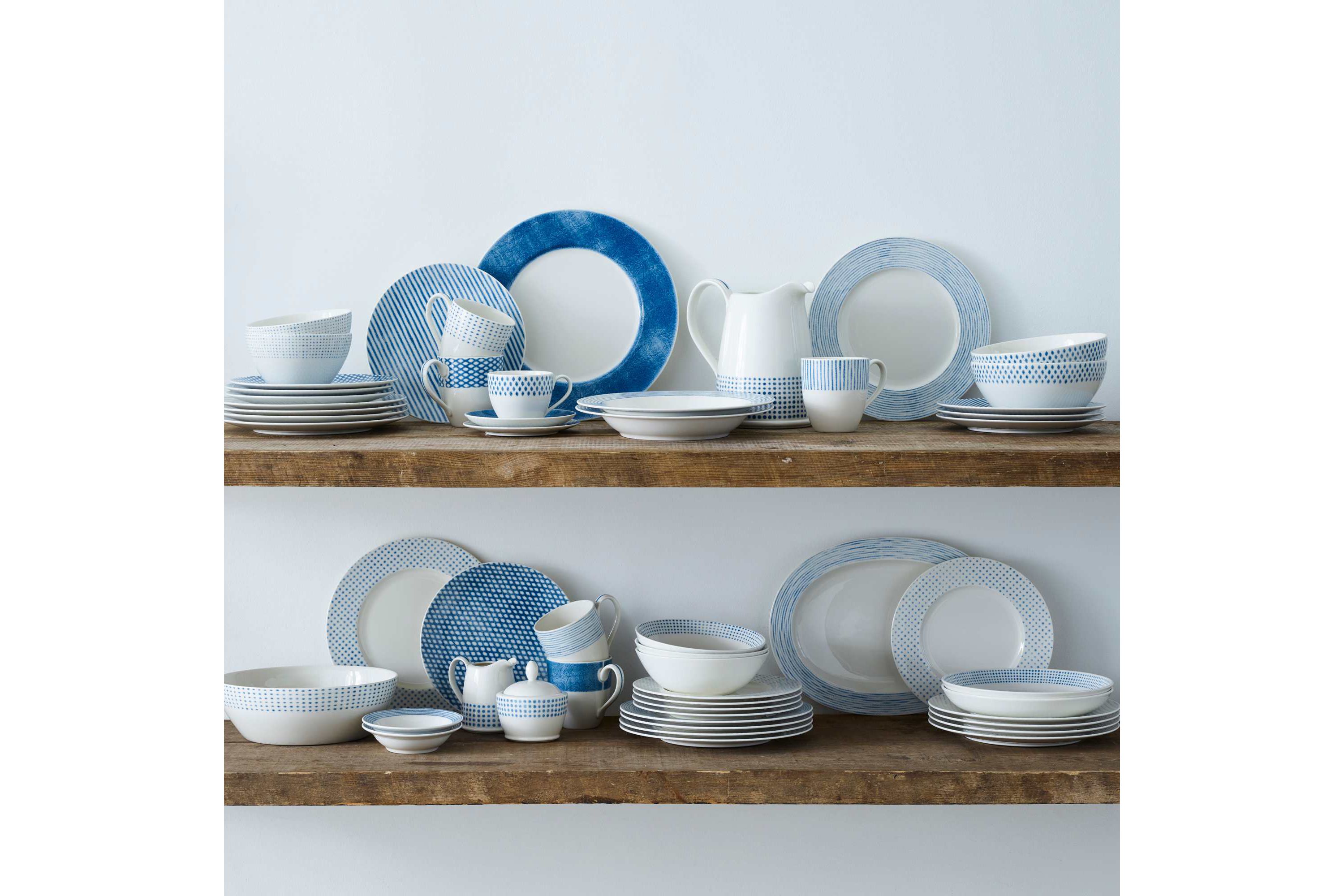 Hammock 12-Piece Rim Dinnerware Set, Service for 4