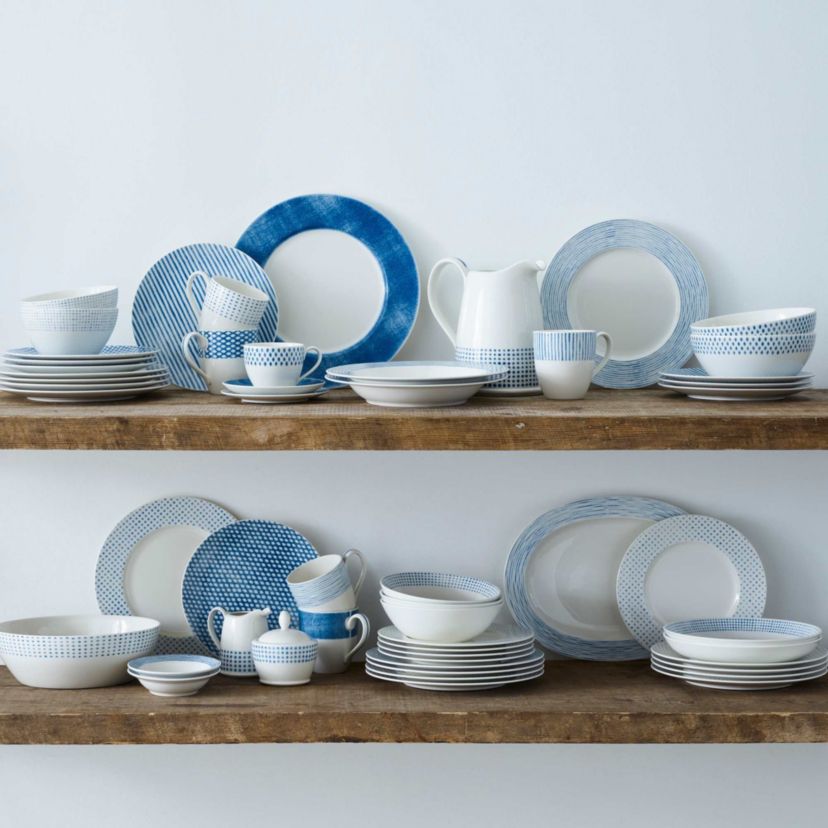 Hammock 12-Piece Rim Dinnerware Set, Service for 4