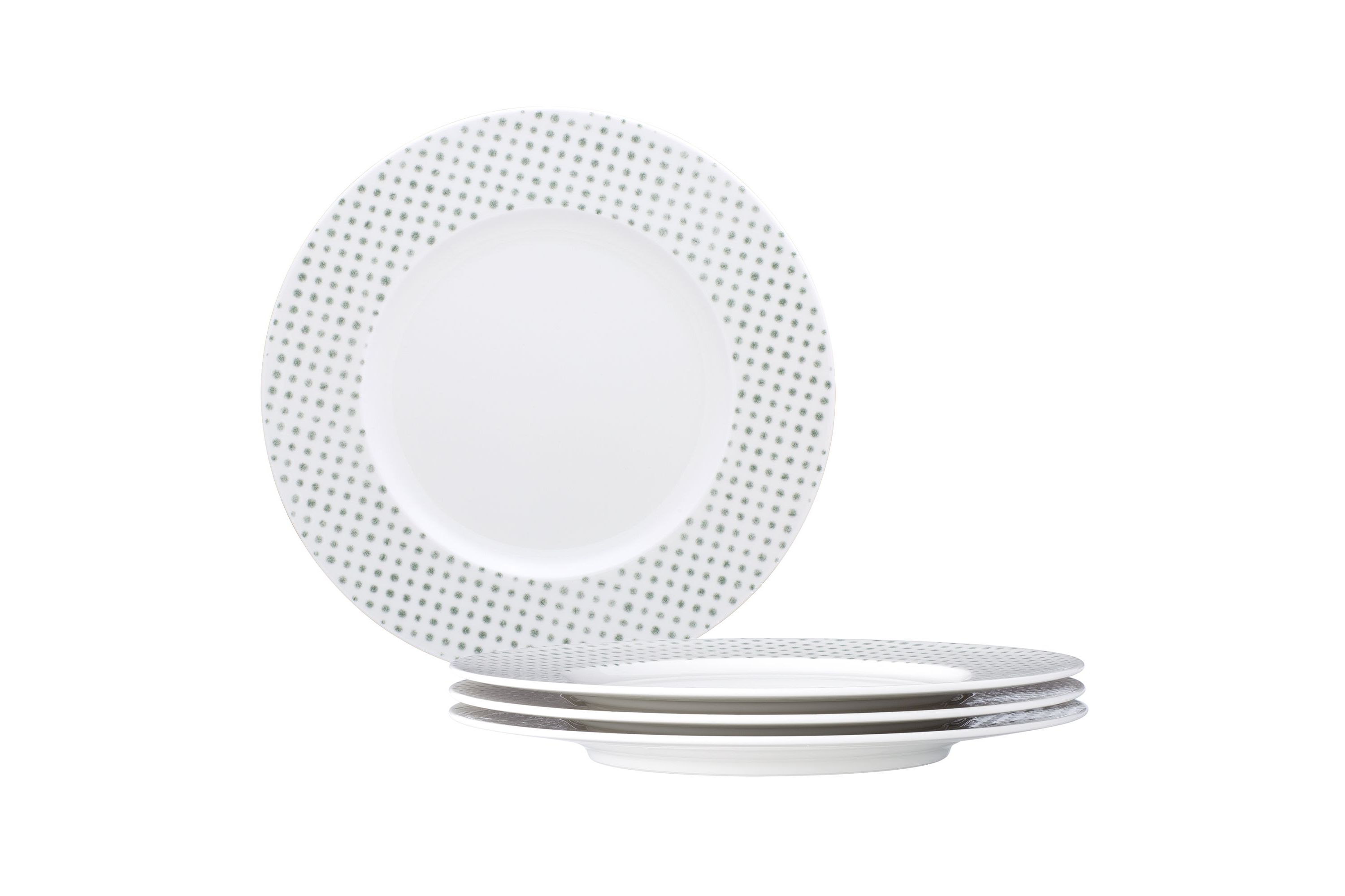 Hammock Set Of 4 Rim Salad Plates - Dots, 9.5"