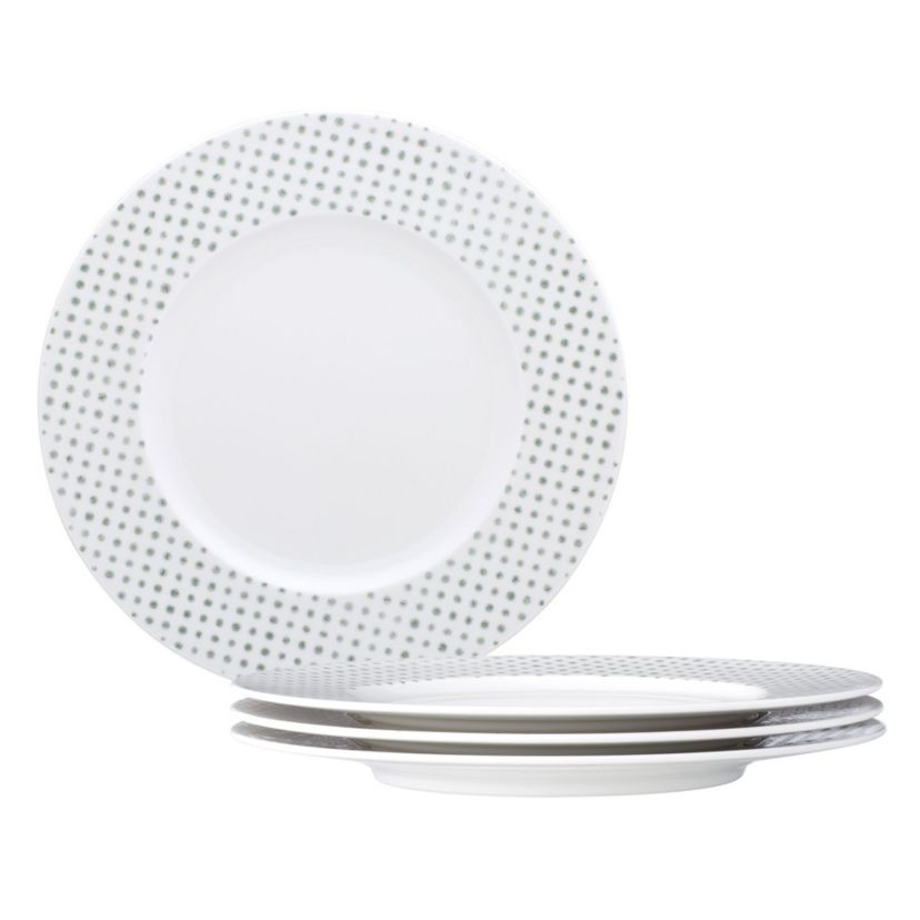 Hammock Set Of 4 Rim Salad Plates - Dots, 9.5"