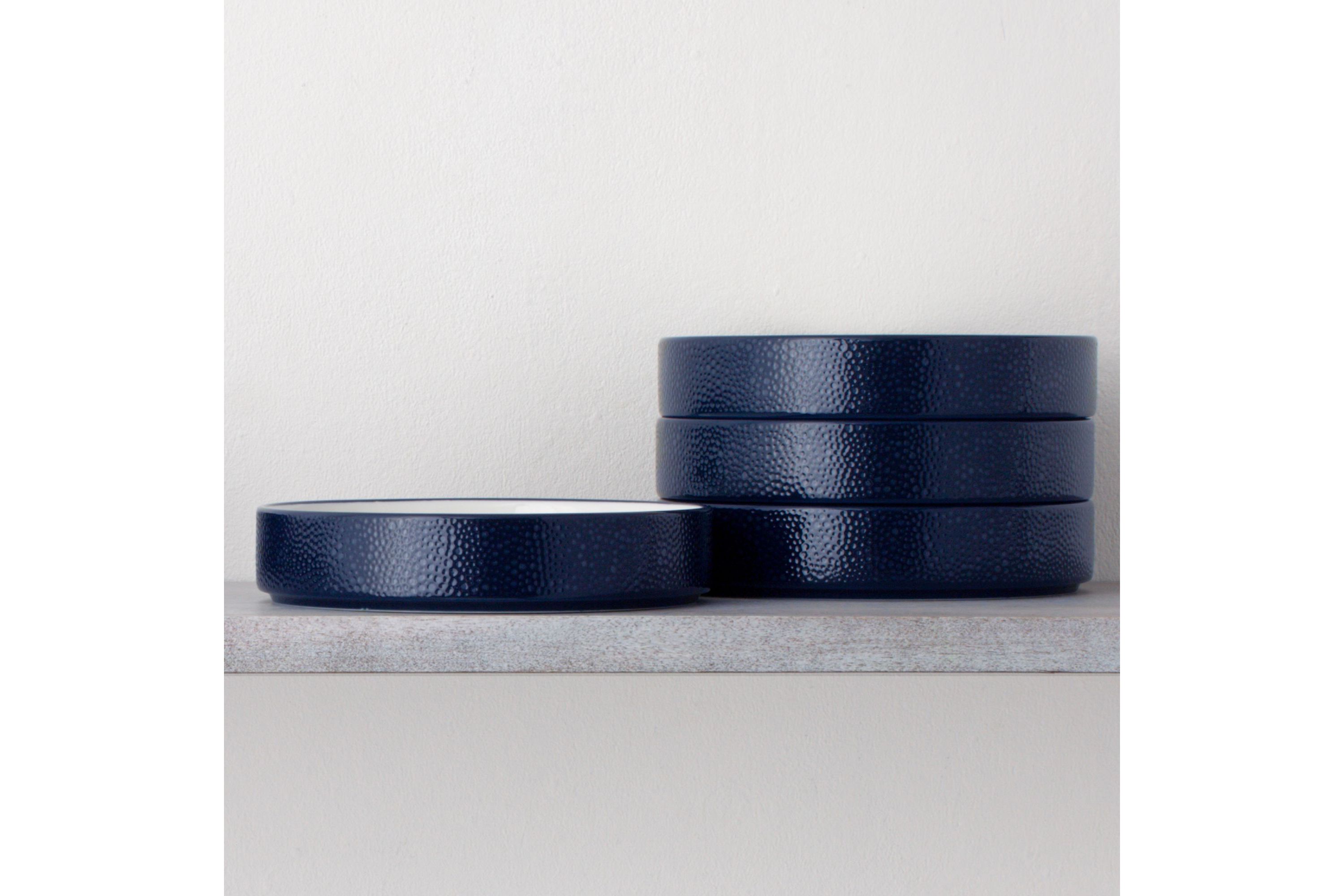 Colortex Stone Set Of 4 Stax Deep Plate, 7 1/2", 12 Oz.