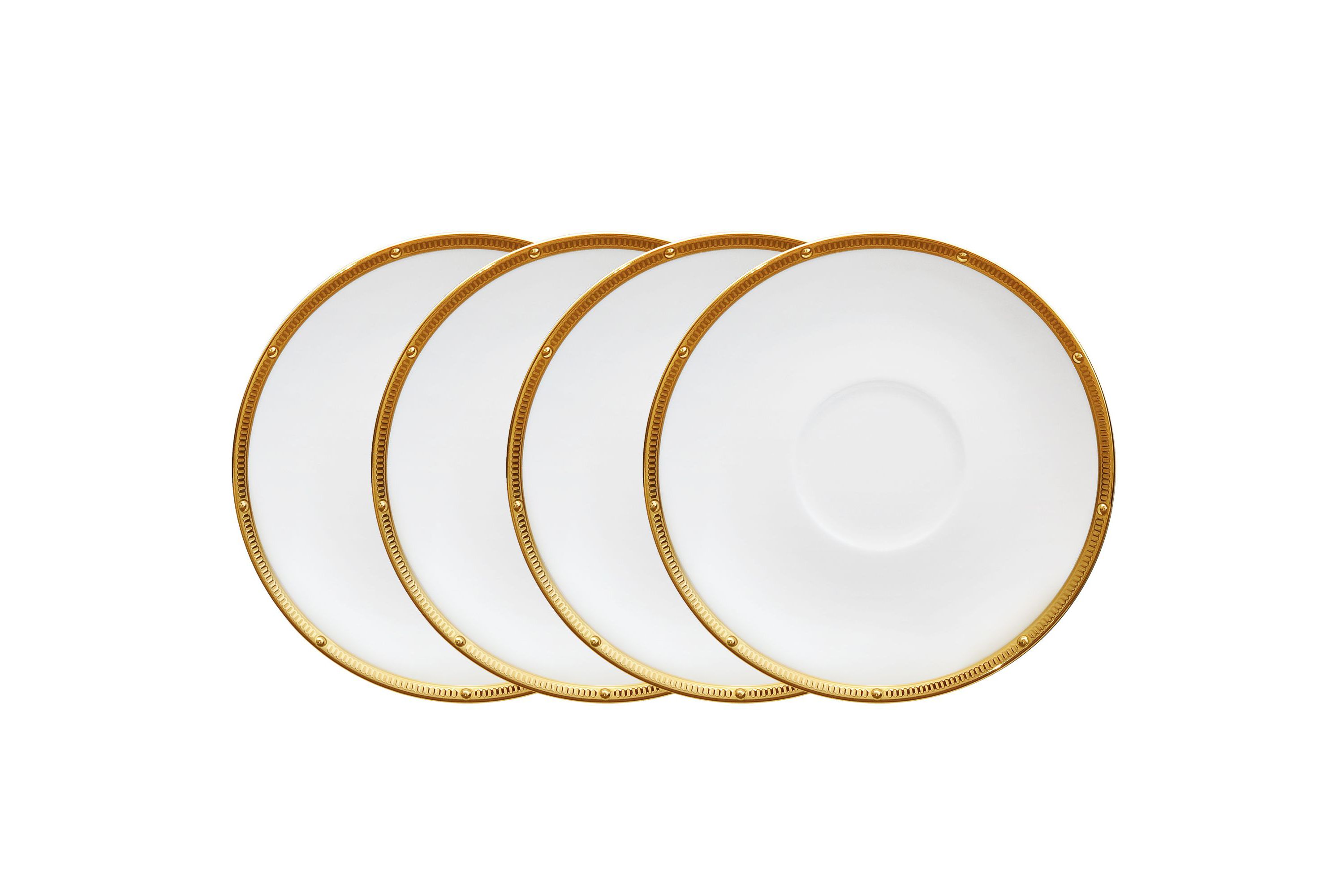 Rochelle Gold Set Of 4 Saucers, 6"