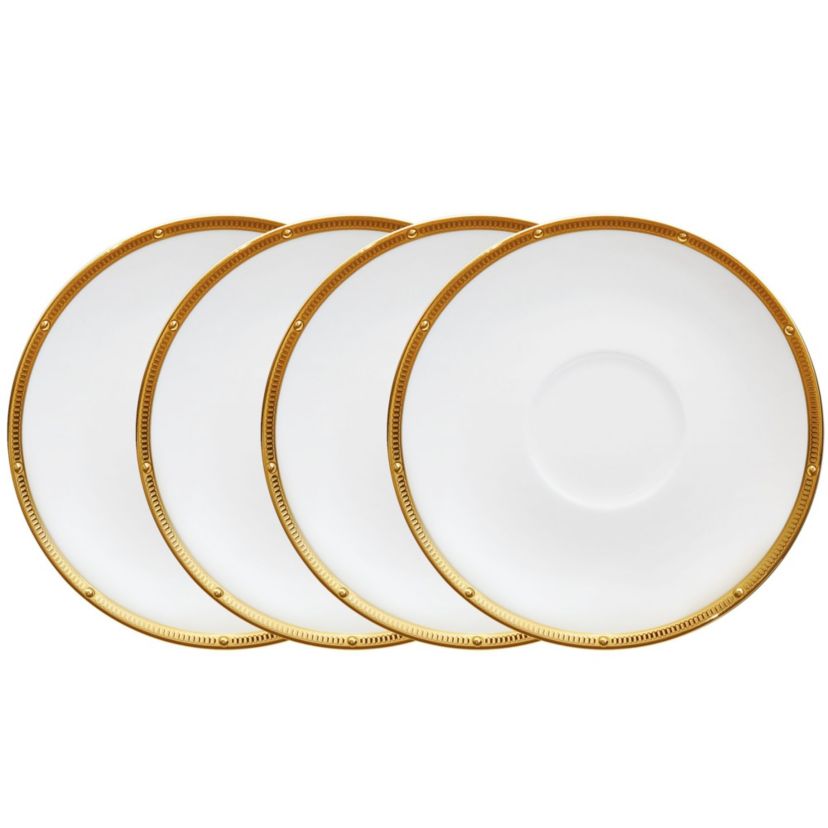 Rochelle Gold Set Of 4 Saucers, 6"