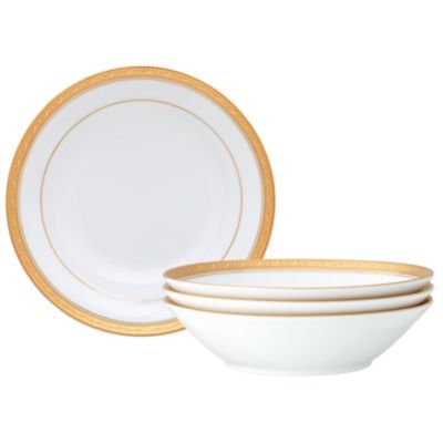 Noritake Crestwood Set Of 4 Soup Bowls, 7-1/2", 12 oz, Gold