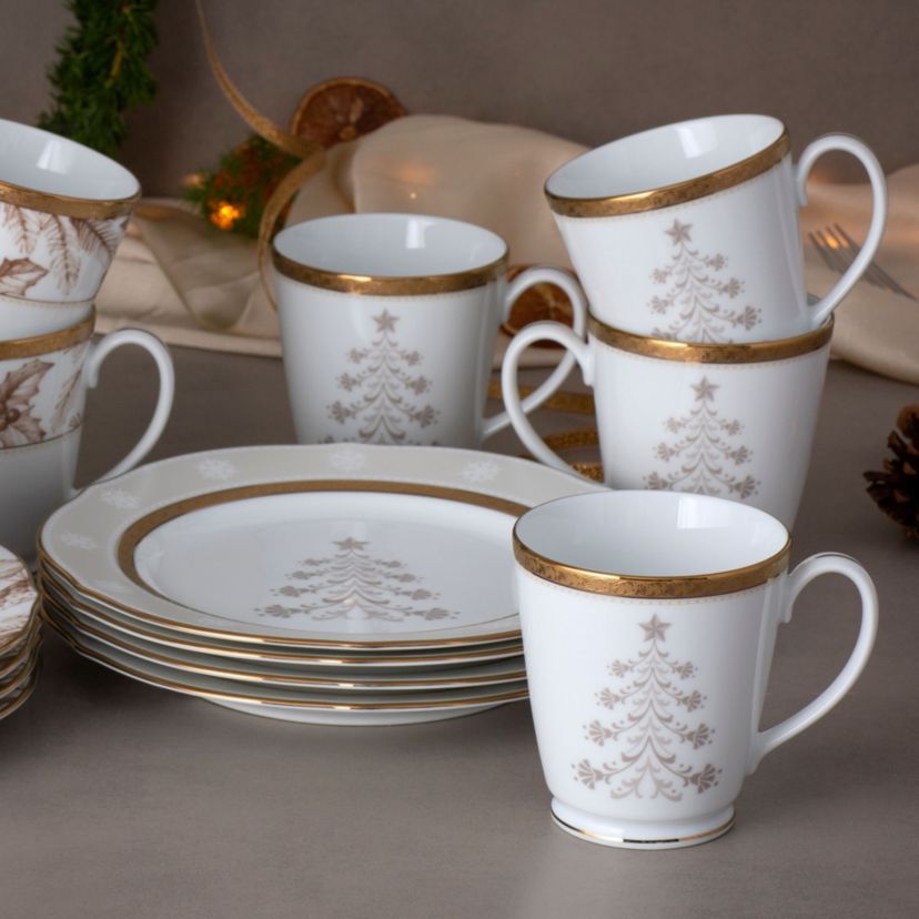 Charlotta Gold Set Of 4 Holiday Accent Plates, 9"