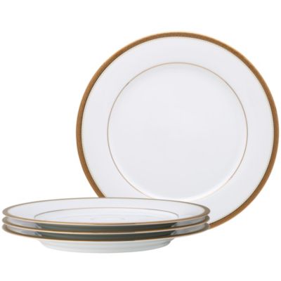 Noritake Charlotta Set Of 4 Dinner Plates, 10-1/2", Gold