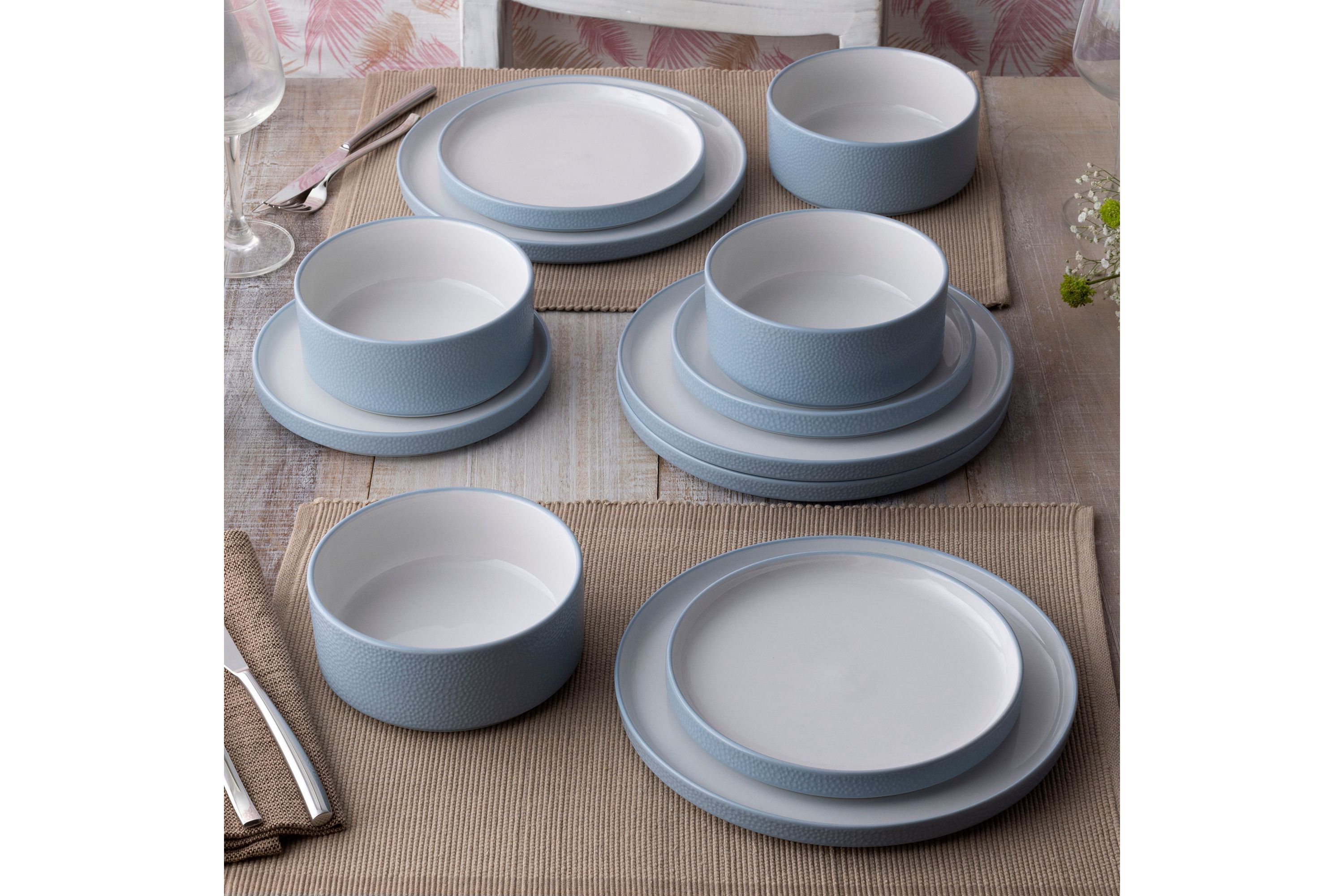 Colortex Stone Set Of 4 Stax Salad Plates, 7-1/2"