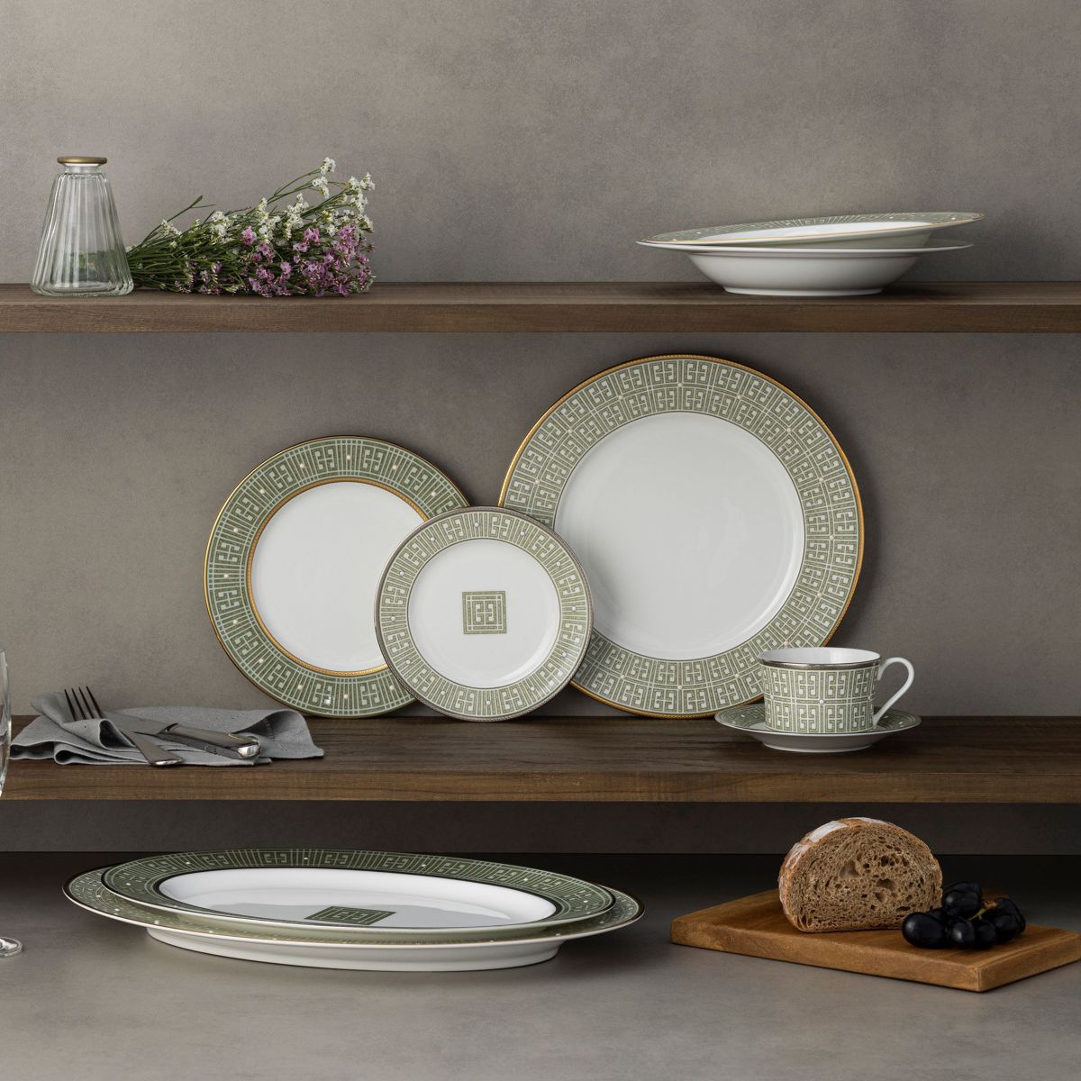 Infinity 12-Piece Dinnerware Set, Service for 4