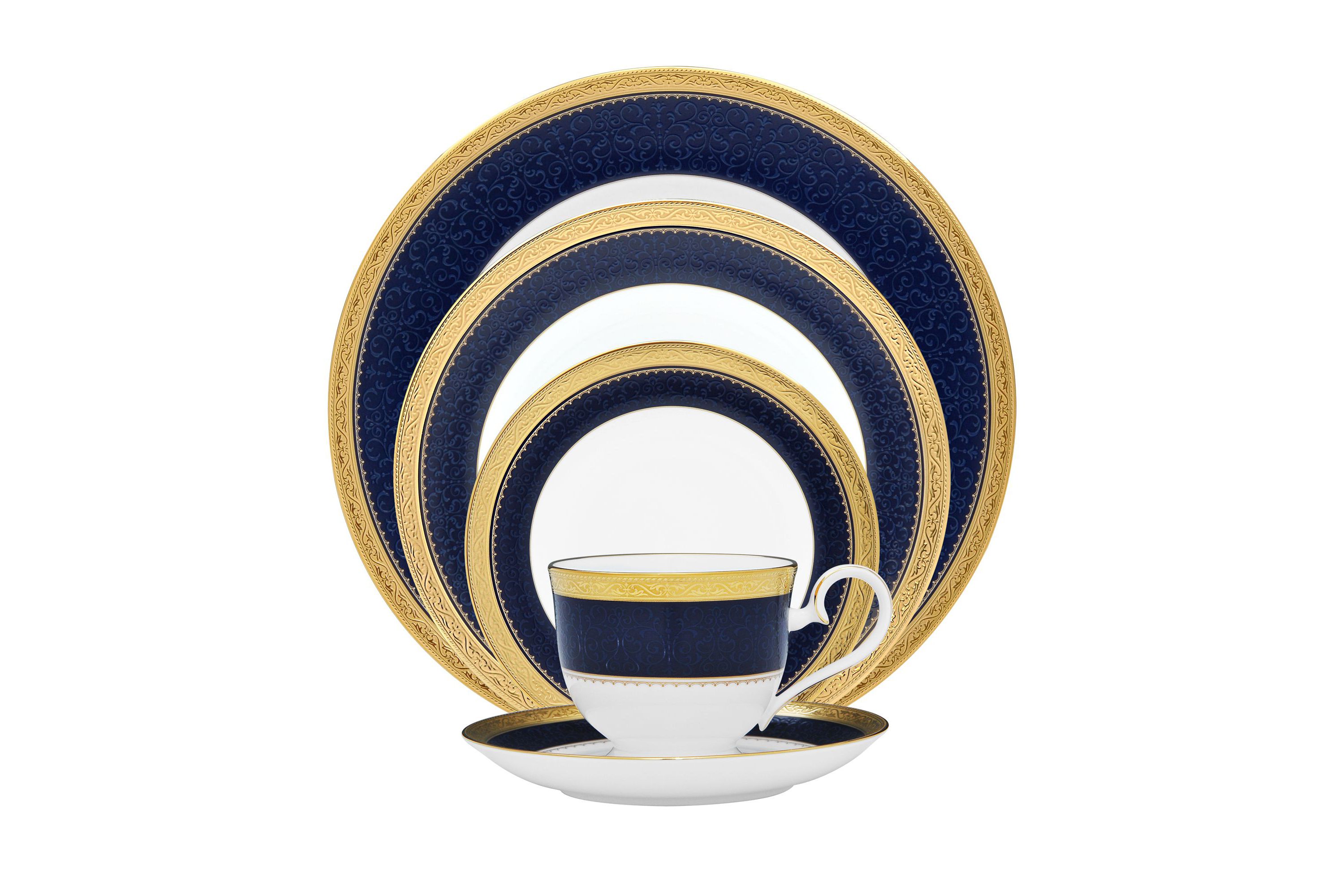 Odessa Cobalt Gold 5-Piece Place Setting, Service for 1