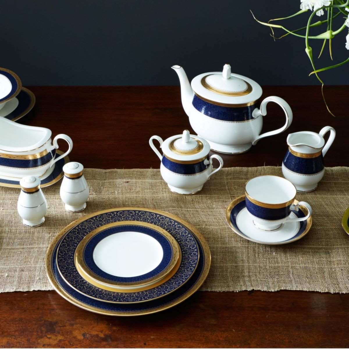 Odessa Cobalt Gold 5-Piece Place Setting, Service for 1