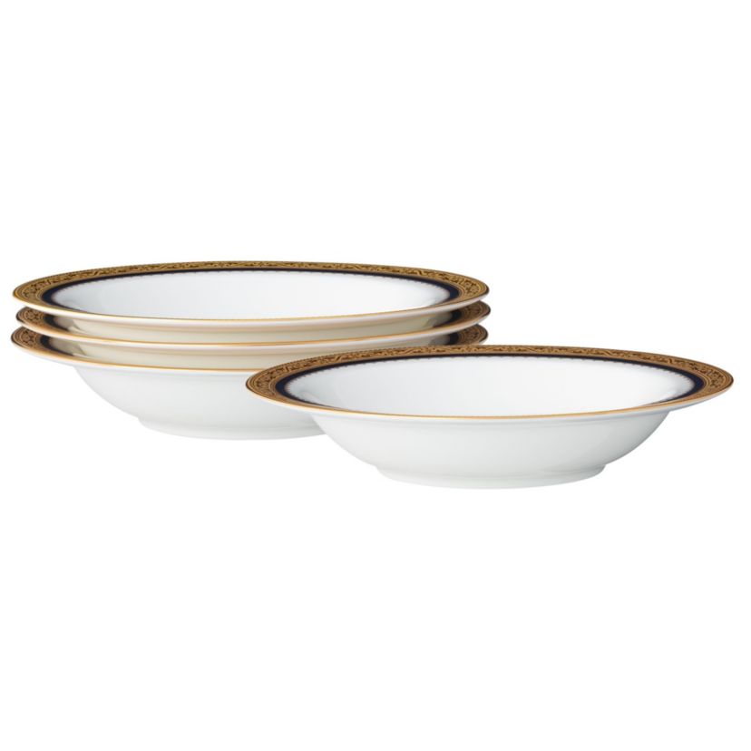Odessa Cobalt Gold Set Of 4 Fruit Bowls, 6", 5 oz.