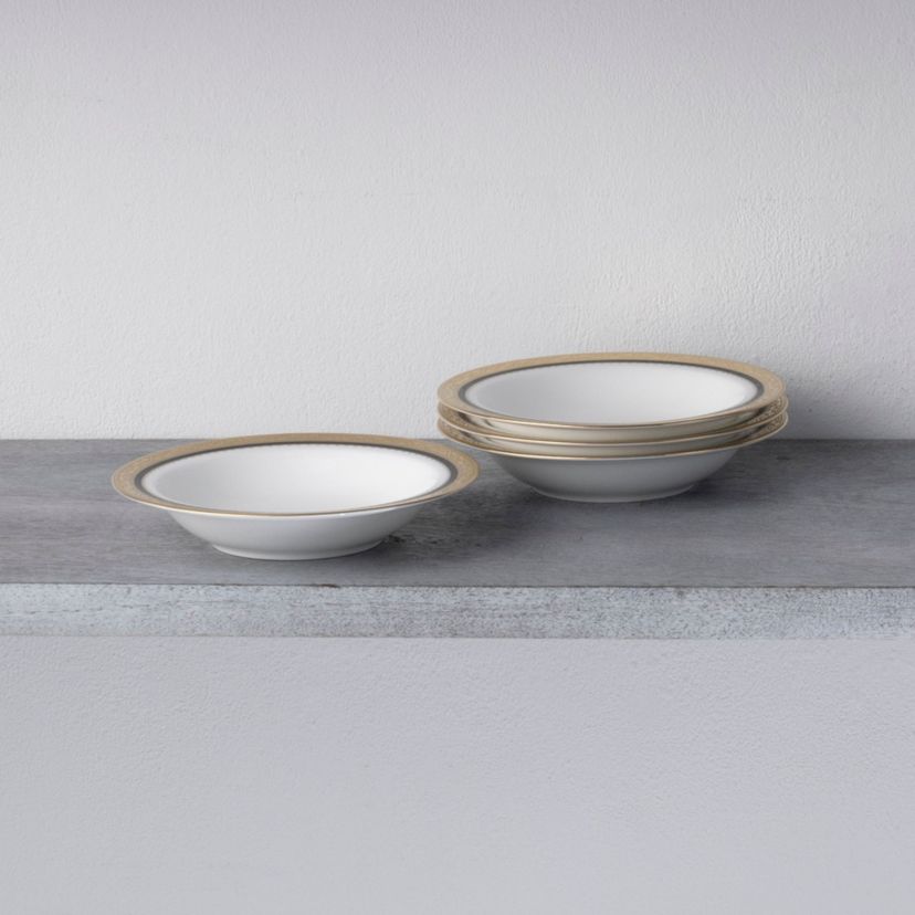 Odessa Cobalt Gold Set Of 4 Fruit Bowls, 6", 5 oz.