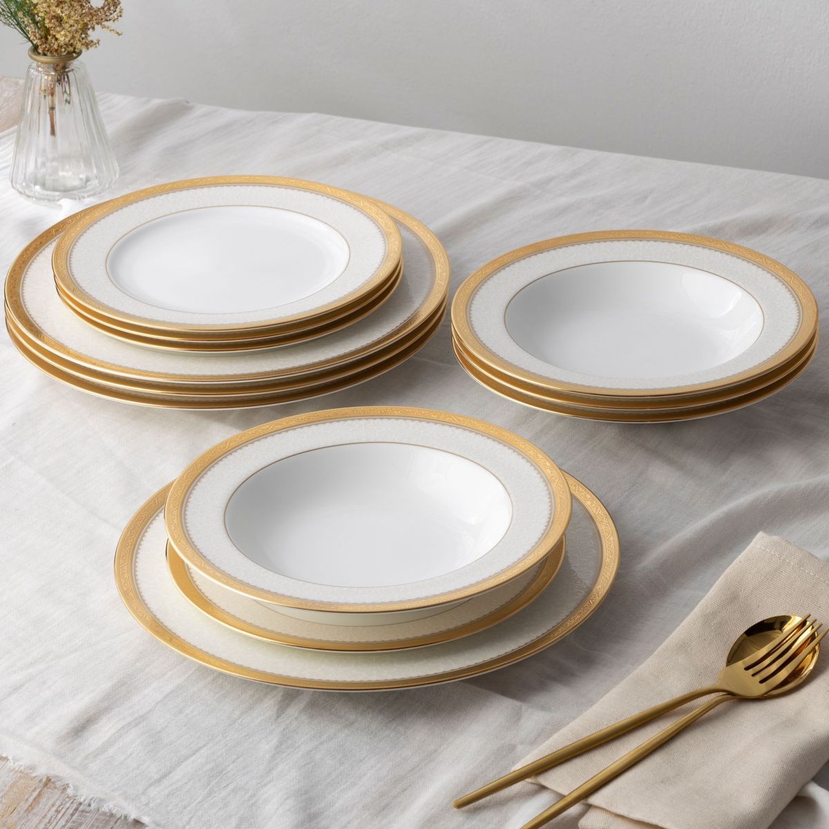 Odessa 12-Piece Dinnerware Set, Service for 4