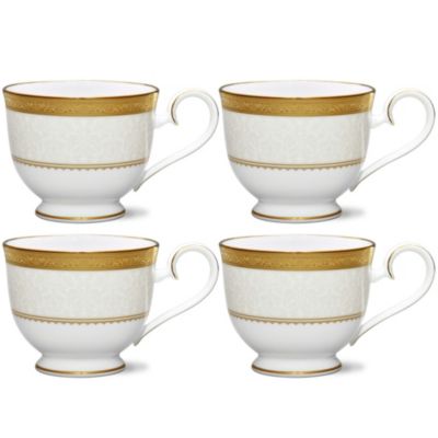 Noritake Odessa Set Of 4 Cups, 7-3/4 oz, Gold