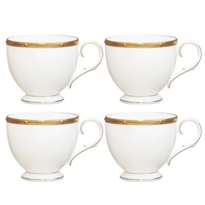 Noritake Rochelle Gold Set Of 4 Cups, 7 oz