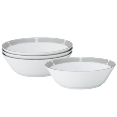 Noritake Eternal Palace Set Of 4 Soup Bowls, 7", 20 oz, Platinum