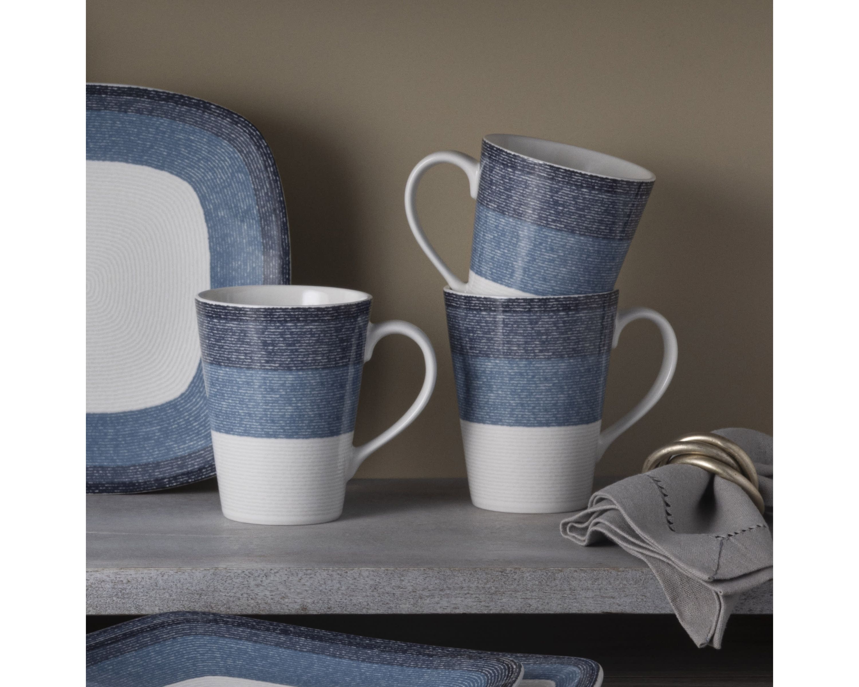 Colorscapes Layers Set Of 4 Mugs, 12 oz.