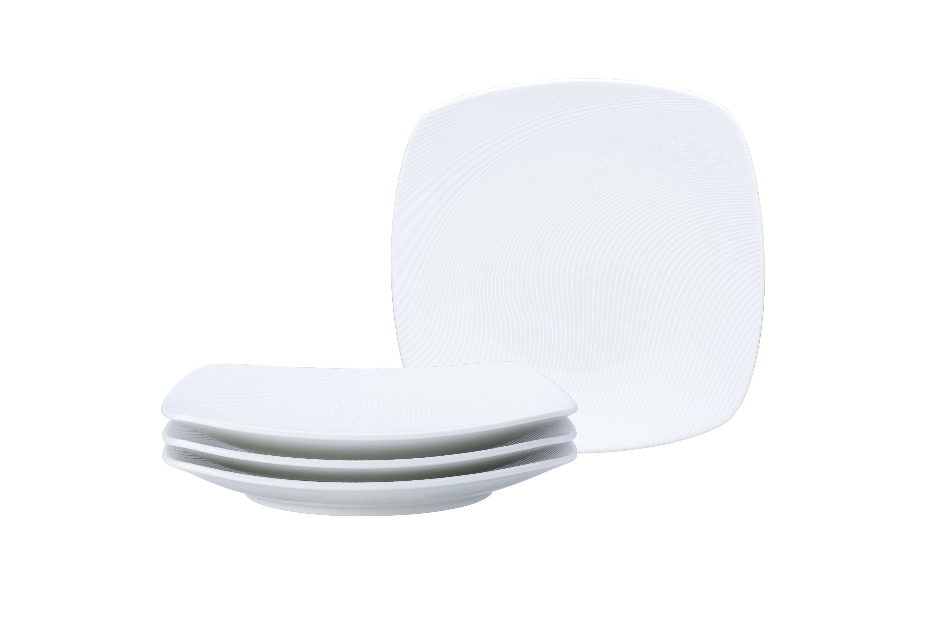 Colorscapes Set Of 4 Square Appetizer Plates, 6-1/2"