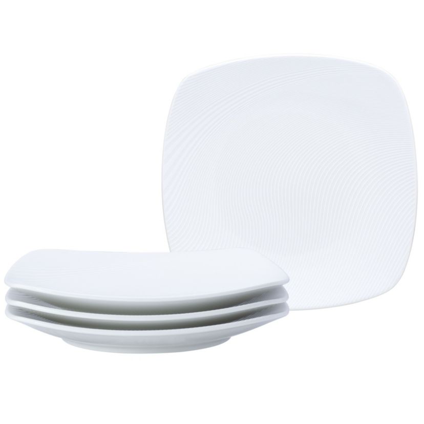 Colorscapes Set Of 4 Square Appetizer Plates, 6-1/2"