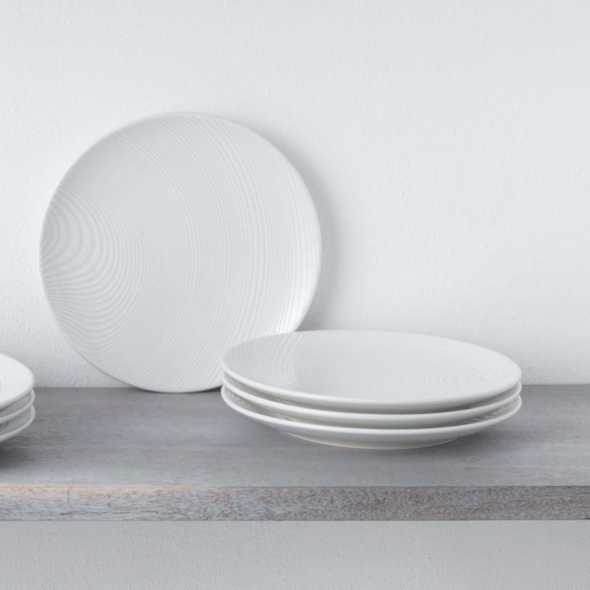 Colorscapes Set Of 4 Coupe Appetizer Plates, 6-1/2"