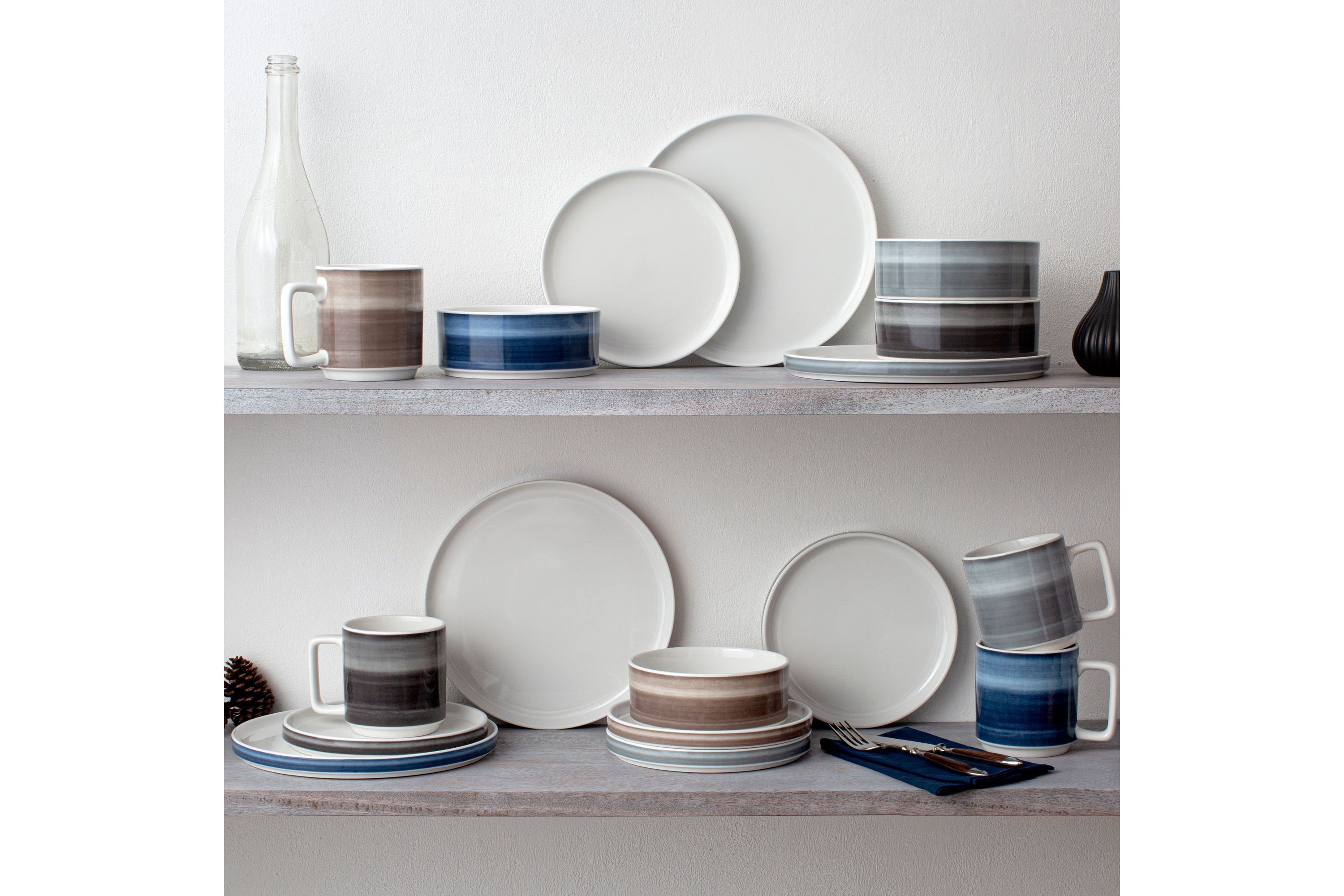 Colorstax Ombre Set Of 4 Stax Mini Plates, 3-3/4"