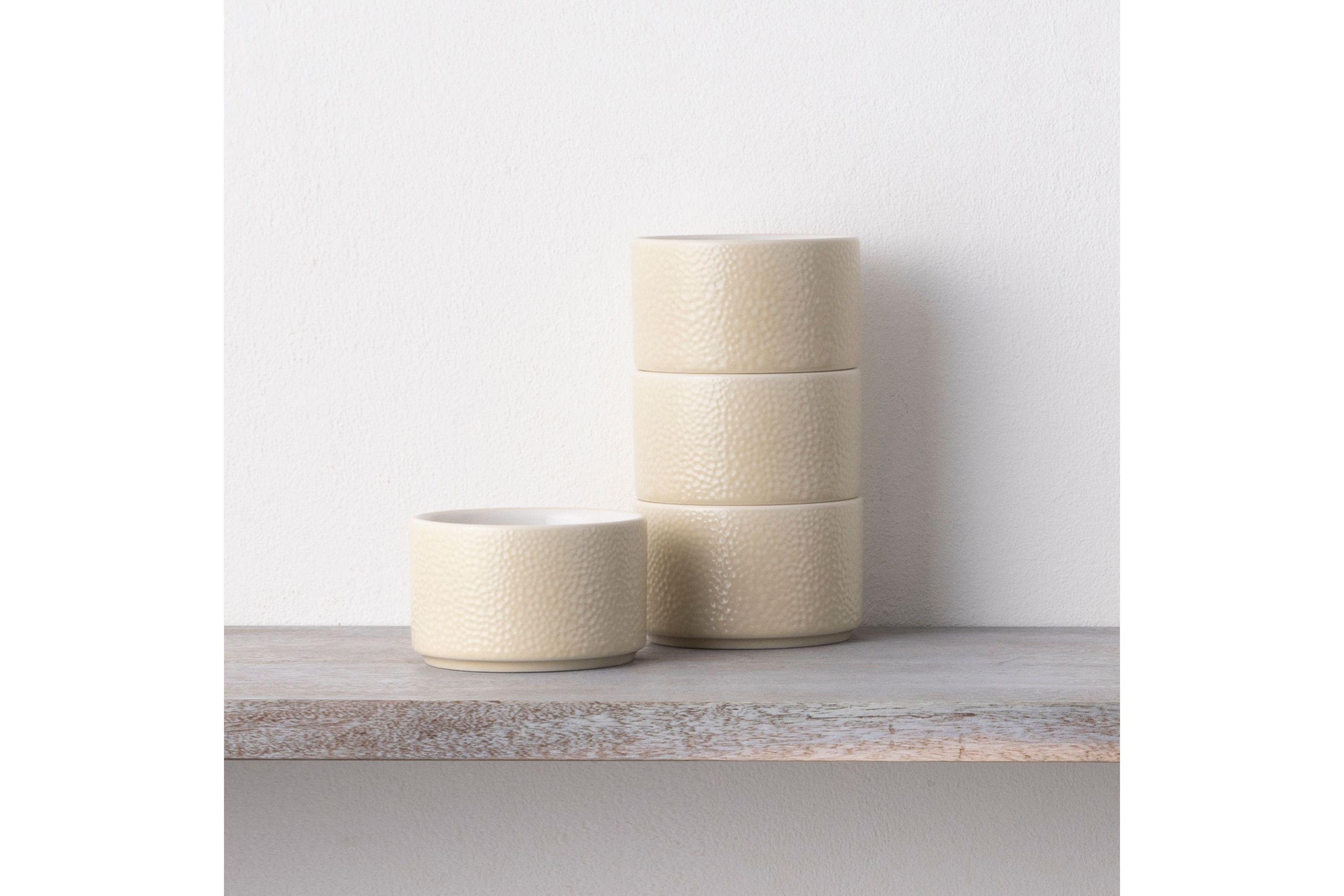 Colortex Stone Set Of 4 Stax Mini Bowls, 3-3/4", 9 Oz.