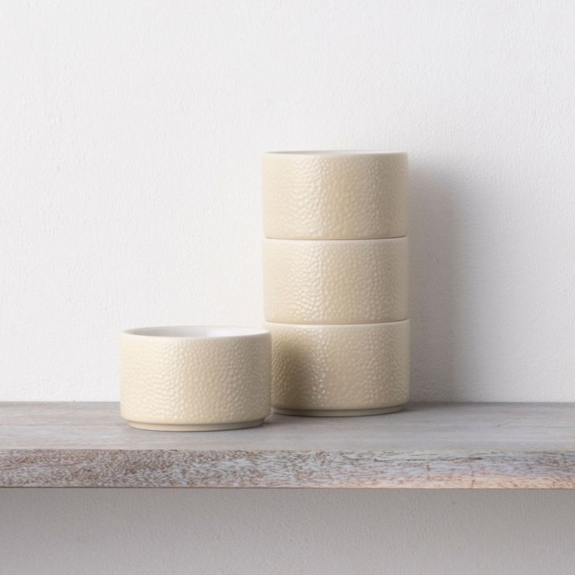 Colortex Stone Set Of 4 Stax Mini Bowls, 3-3/4", 9 Oz.