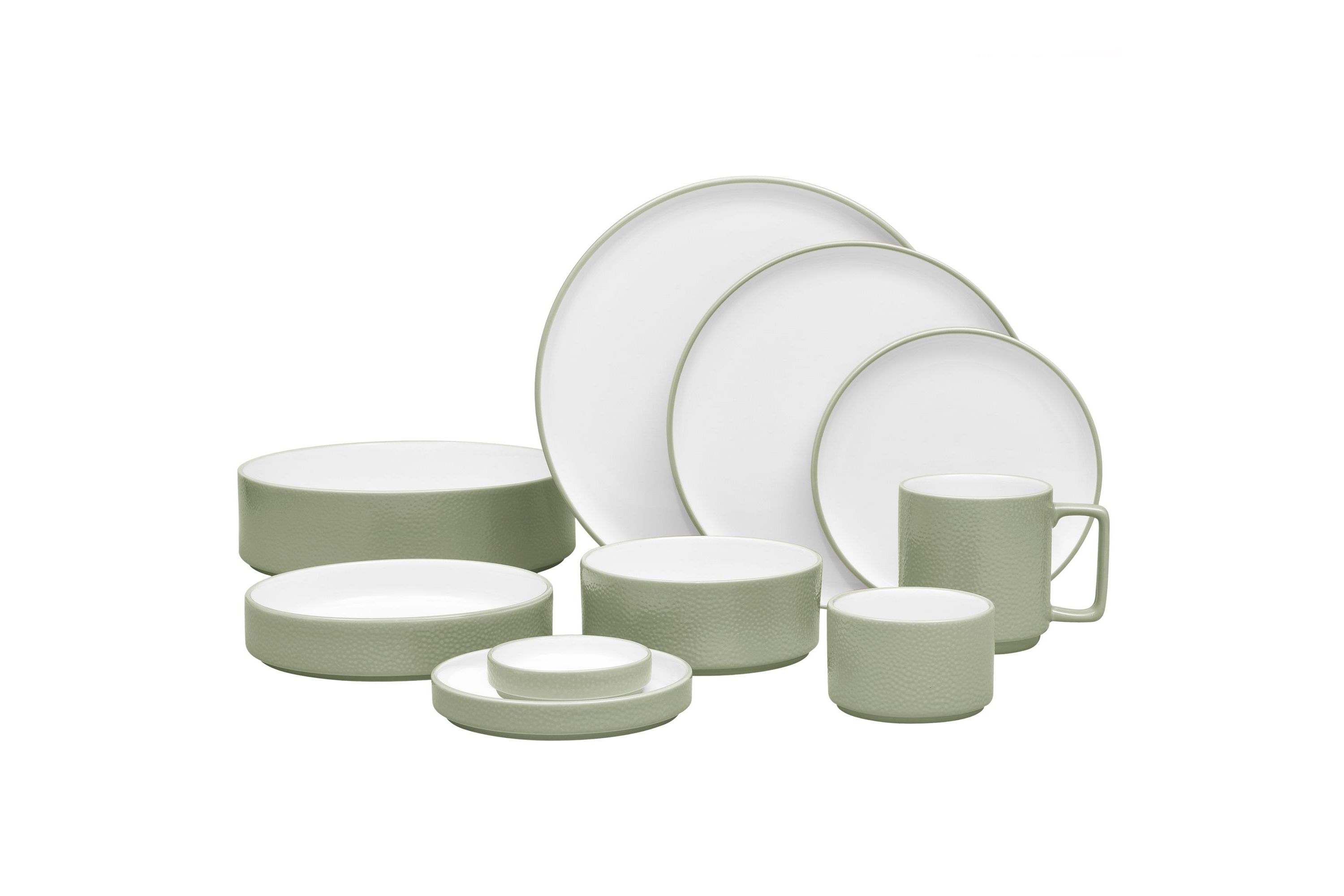 Colortex Stone Set Of 4 Stax Small Plates, 6"