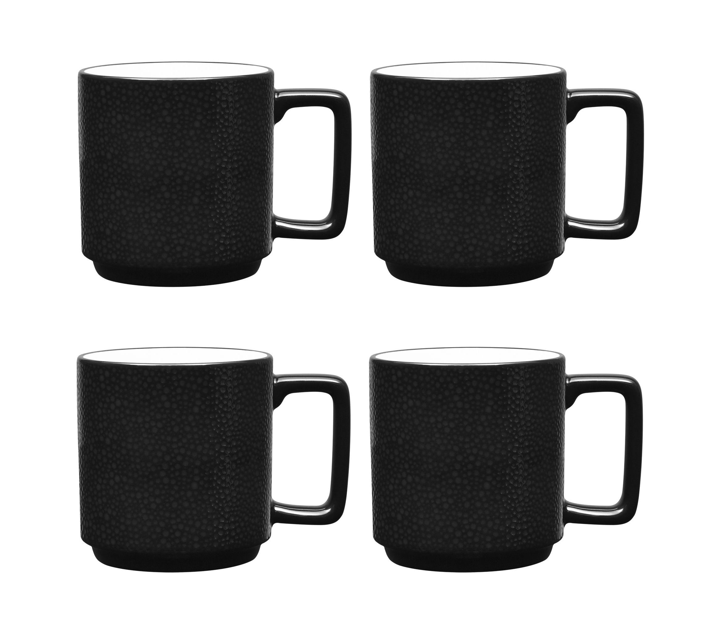 Colortex Stone Set Of 4 Stax Mugs, 16 oz.