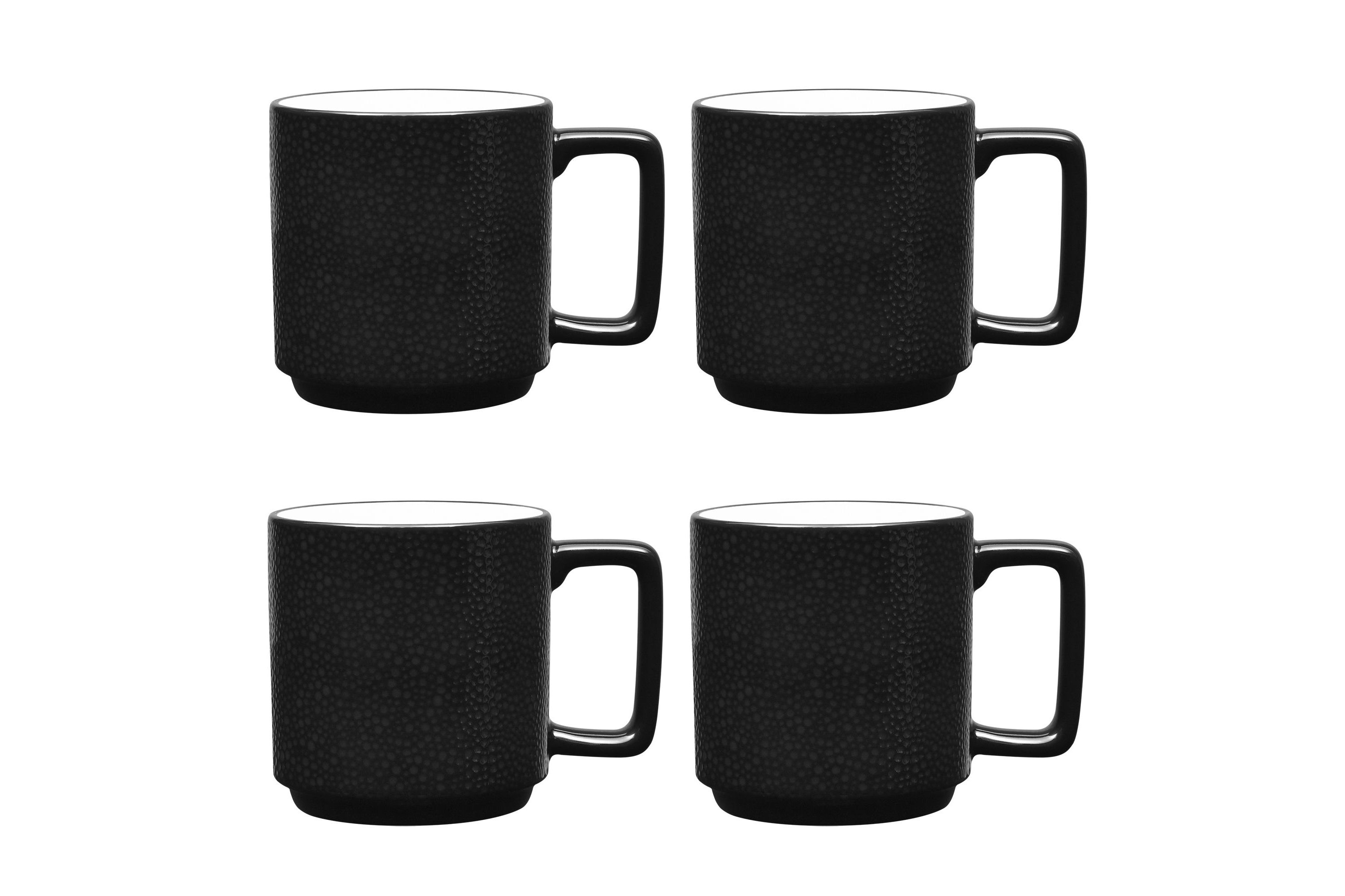 Colortex Stone Set Of 4 Stax Mugs, 16 oz.