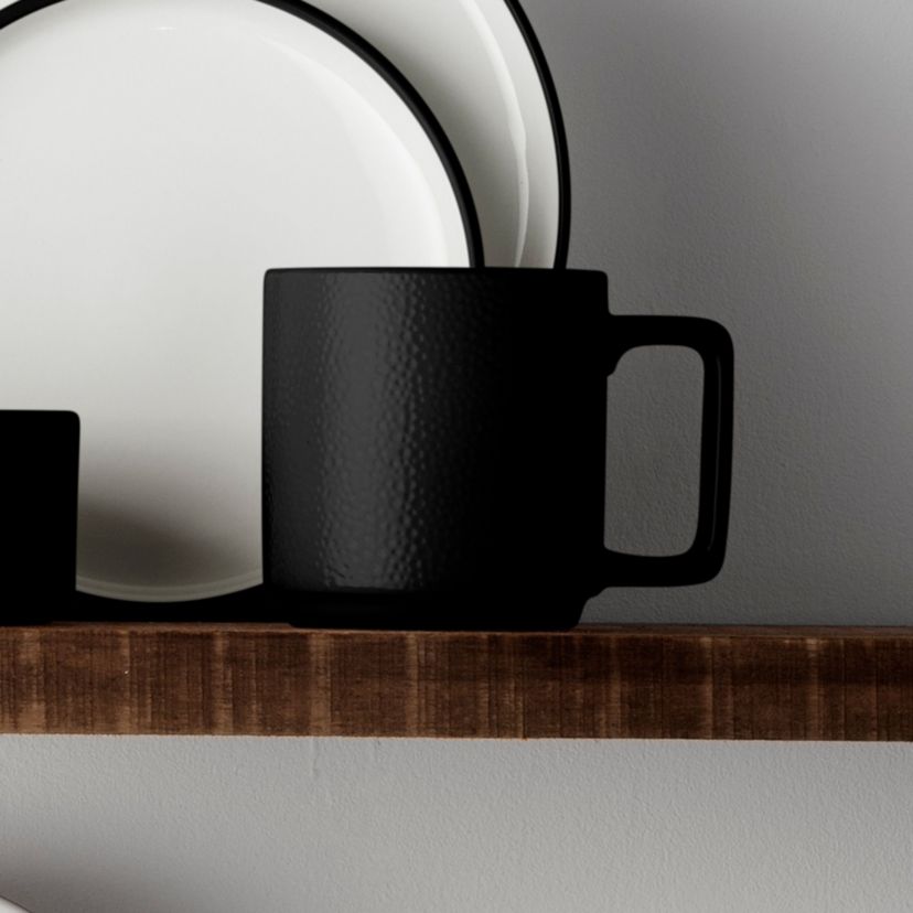 Colortex Stone Set Of 4 Stax Mugs, 16 oz.