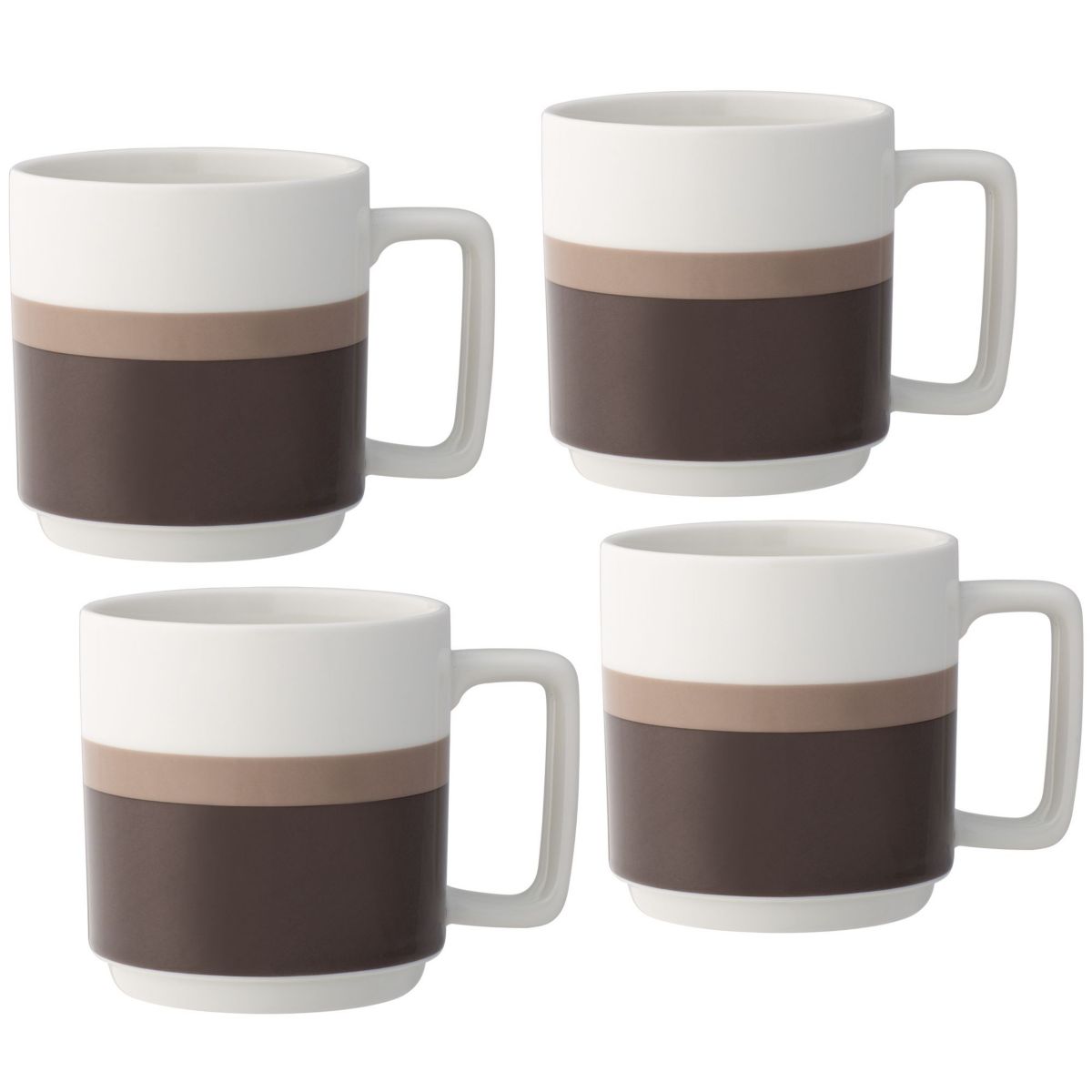 Colorstax Stripe Set Of 4 Stax Mugs, 16 oz.