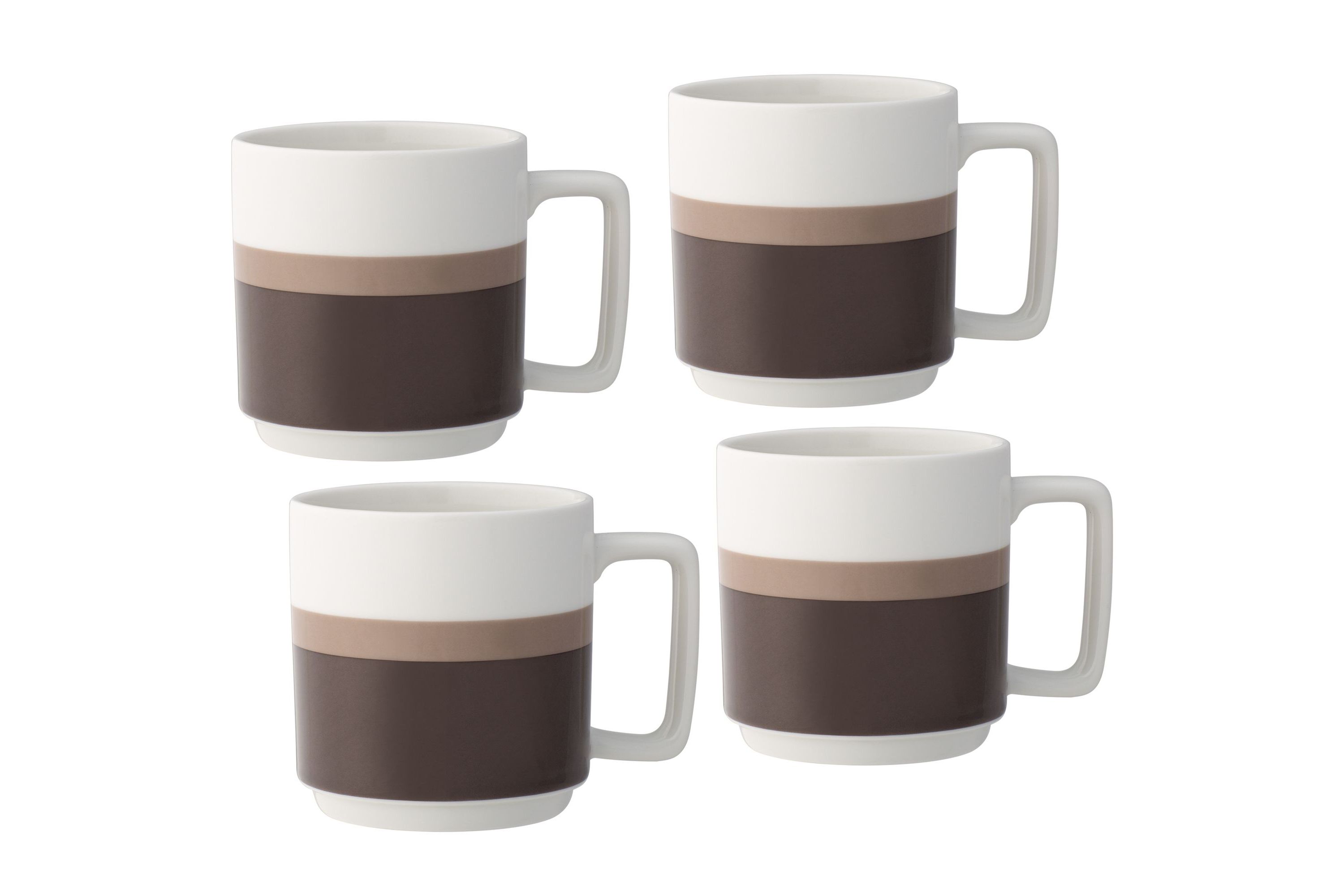 Colorstax Stripe Set Of 4 Stax Mugs, 16 Oz.