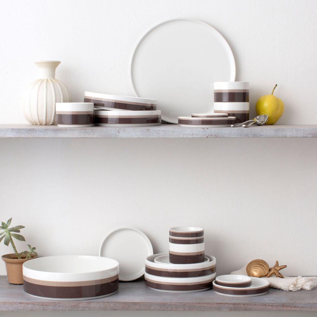 Colorstax Stripe Set Of 4 Stax Mugs, 16 oz.