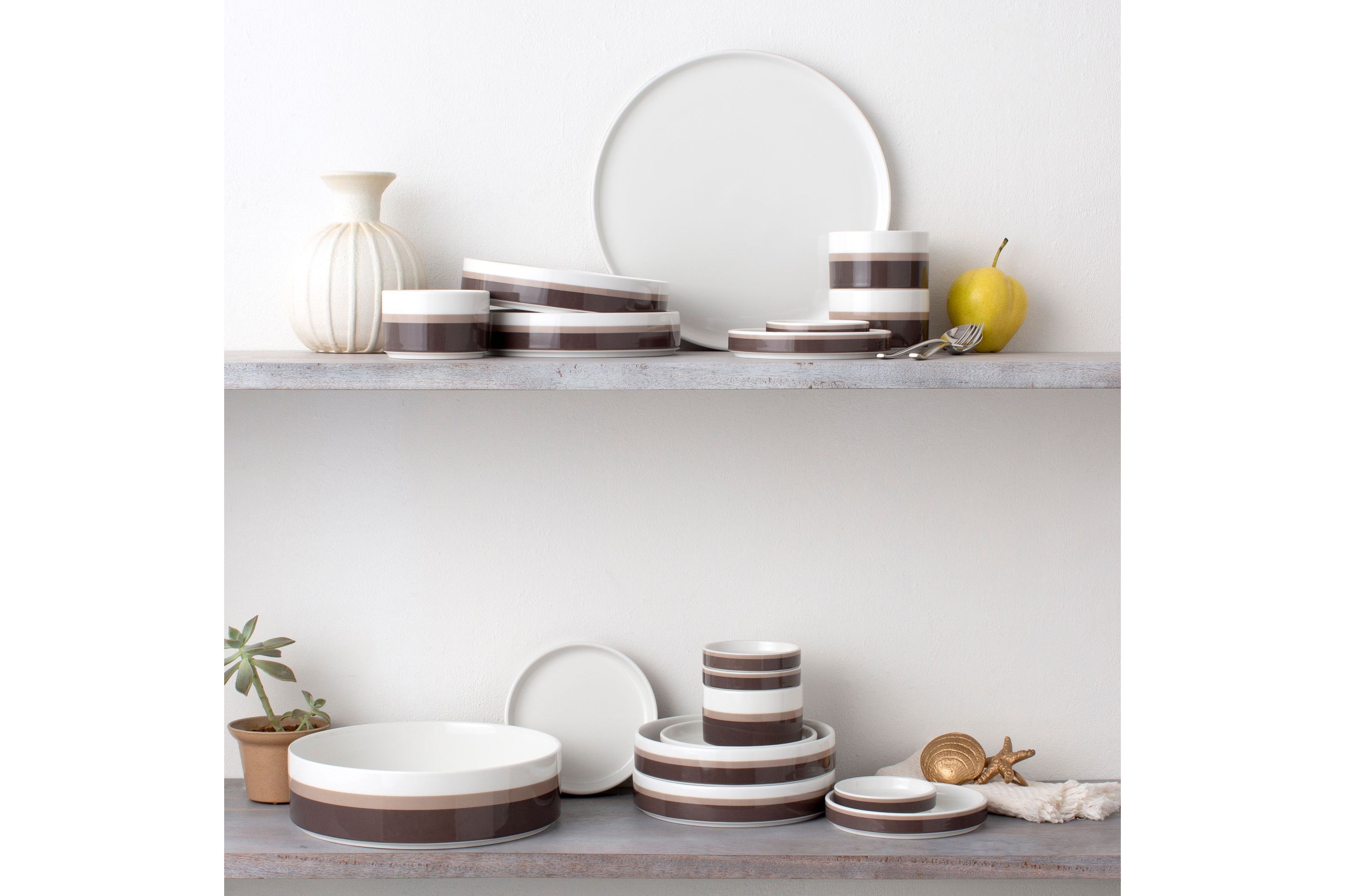 Colorstax Stripe Set Of 4 Stax Mini Plates, 3-3/4"