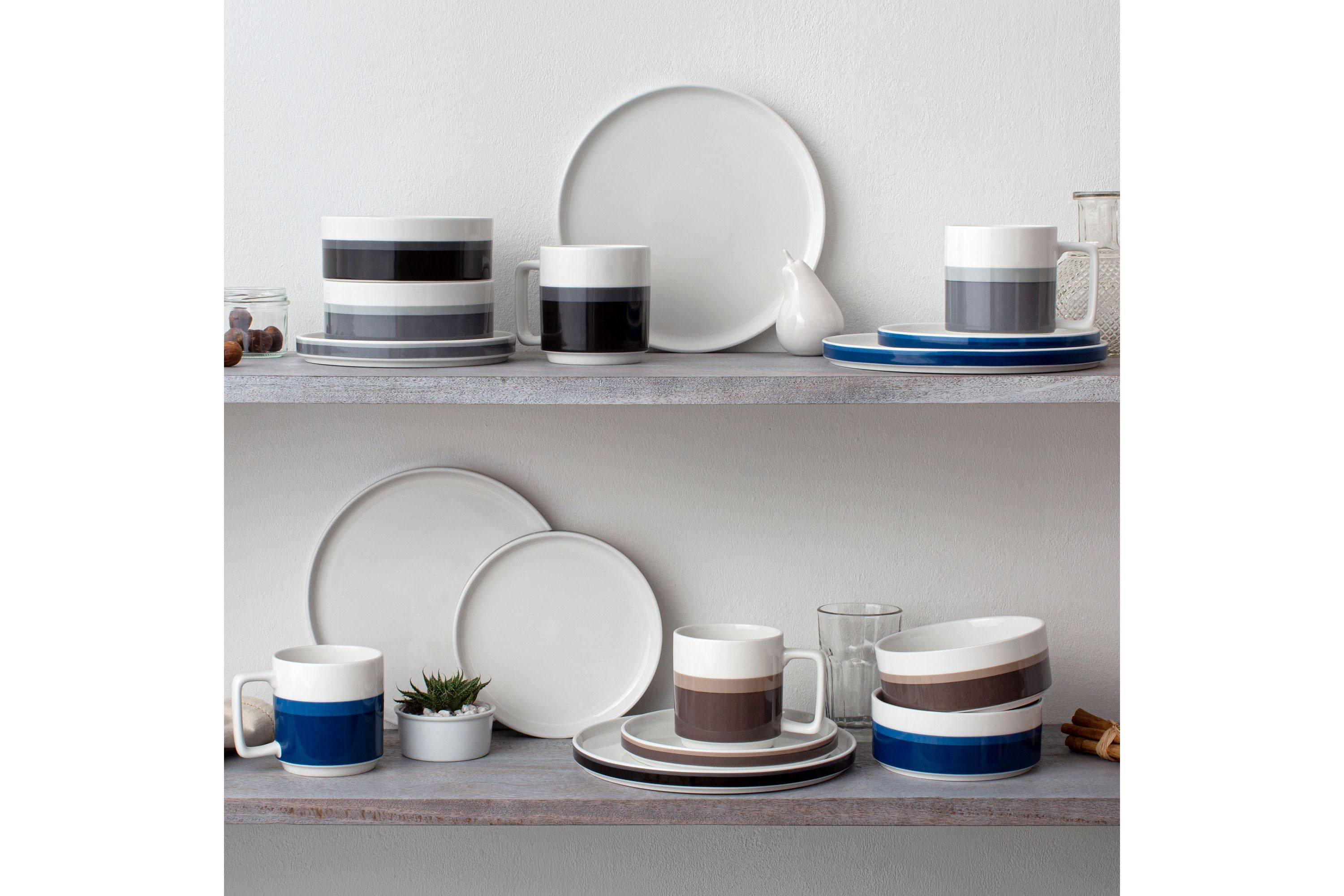Colorstax Stripe Set Of 4 Stax Mini Plates, 3-3/4"