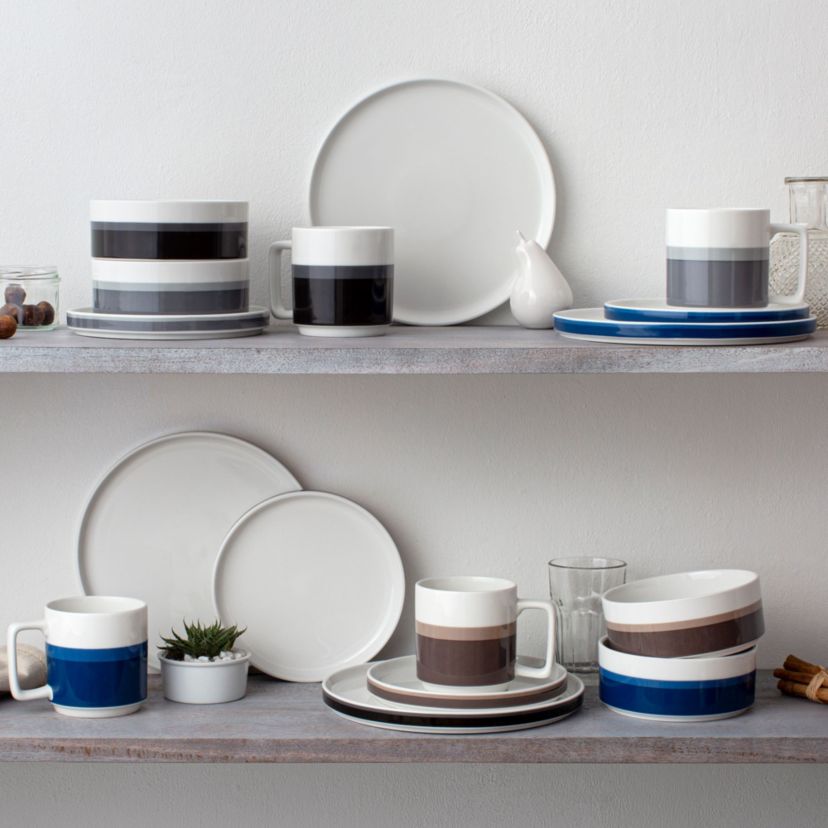 Colorstax Stripe Set Of 4 Stax Mini Plates, 3-3/4"