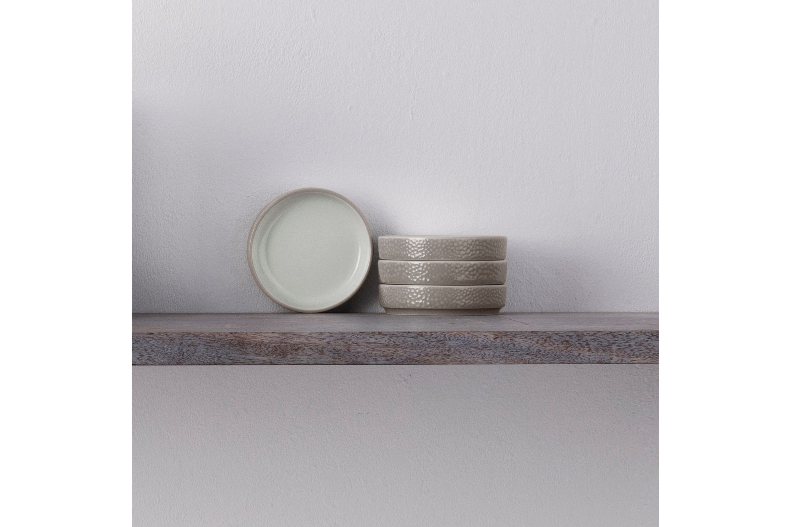 Colortex Stone Set Of 4 Stax Mini Plates, 3-3/4"