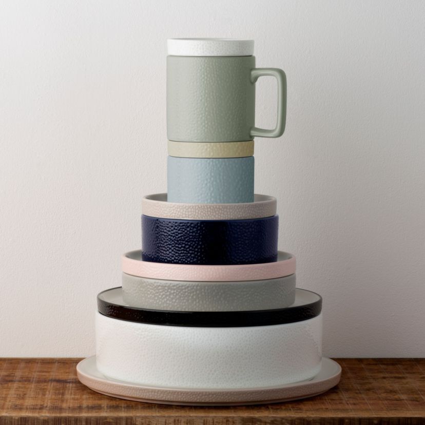 Colortex Stone Set Of 4 Stax Mini Plates, 3-3/4"
