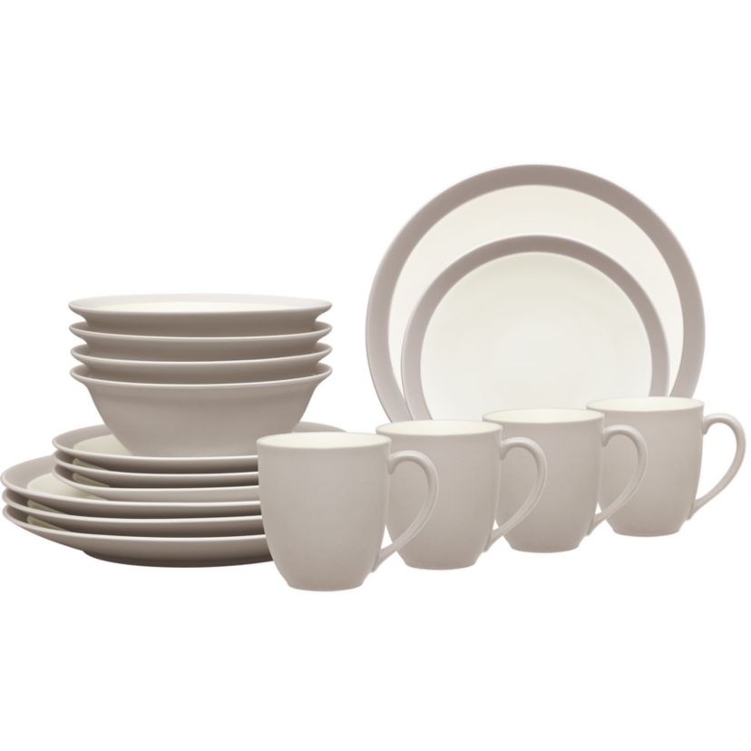 Colorwave 16-Piece Curve Dinnerware Set, Service for 4